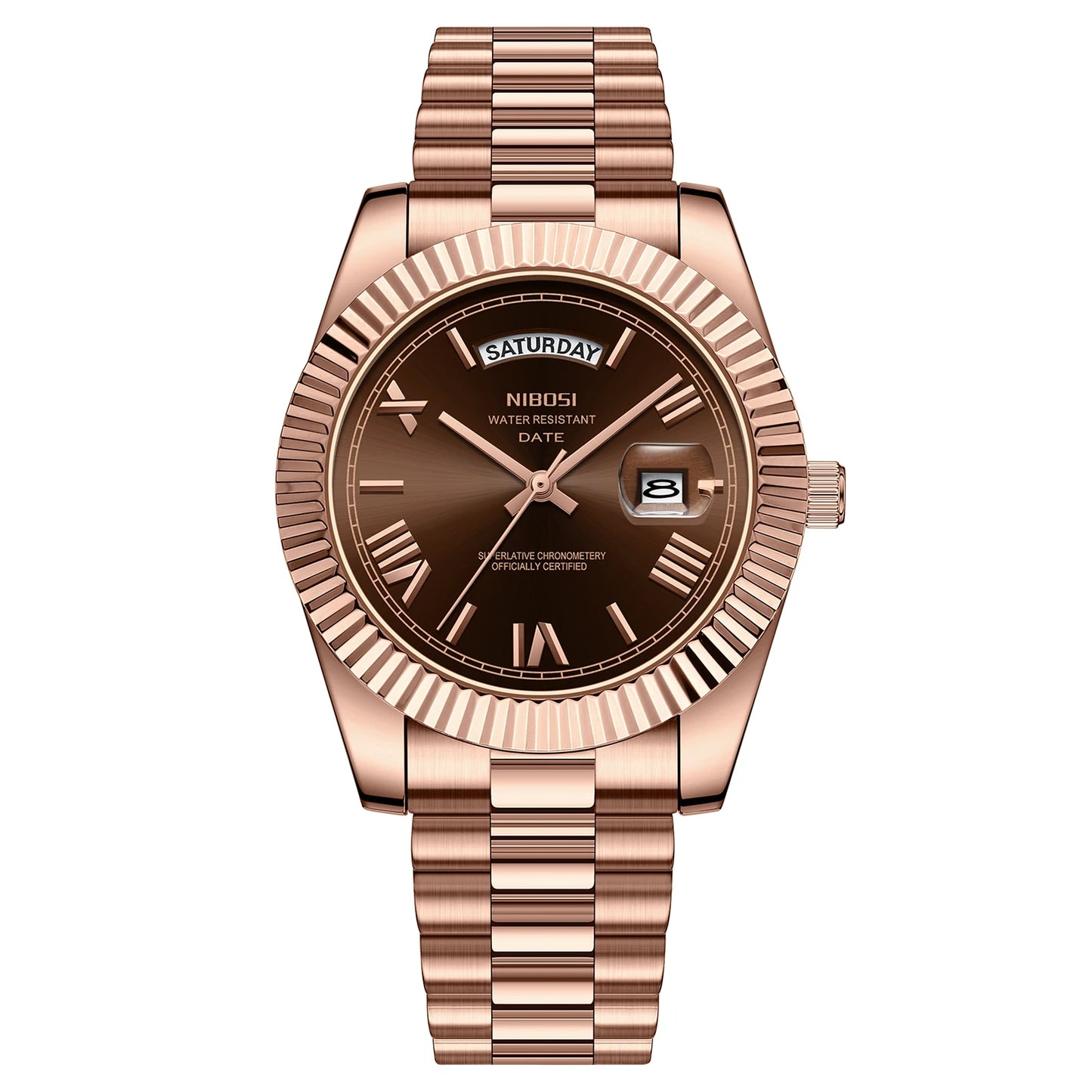 NIBOSI 2628 Customization Logo Classic Men Watch Waterproof Wristwatch OEM Stainless Steel Strap Quartz Watches