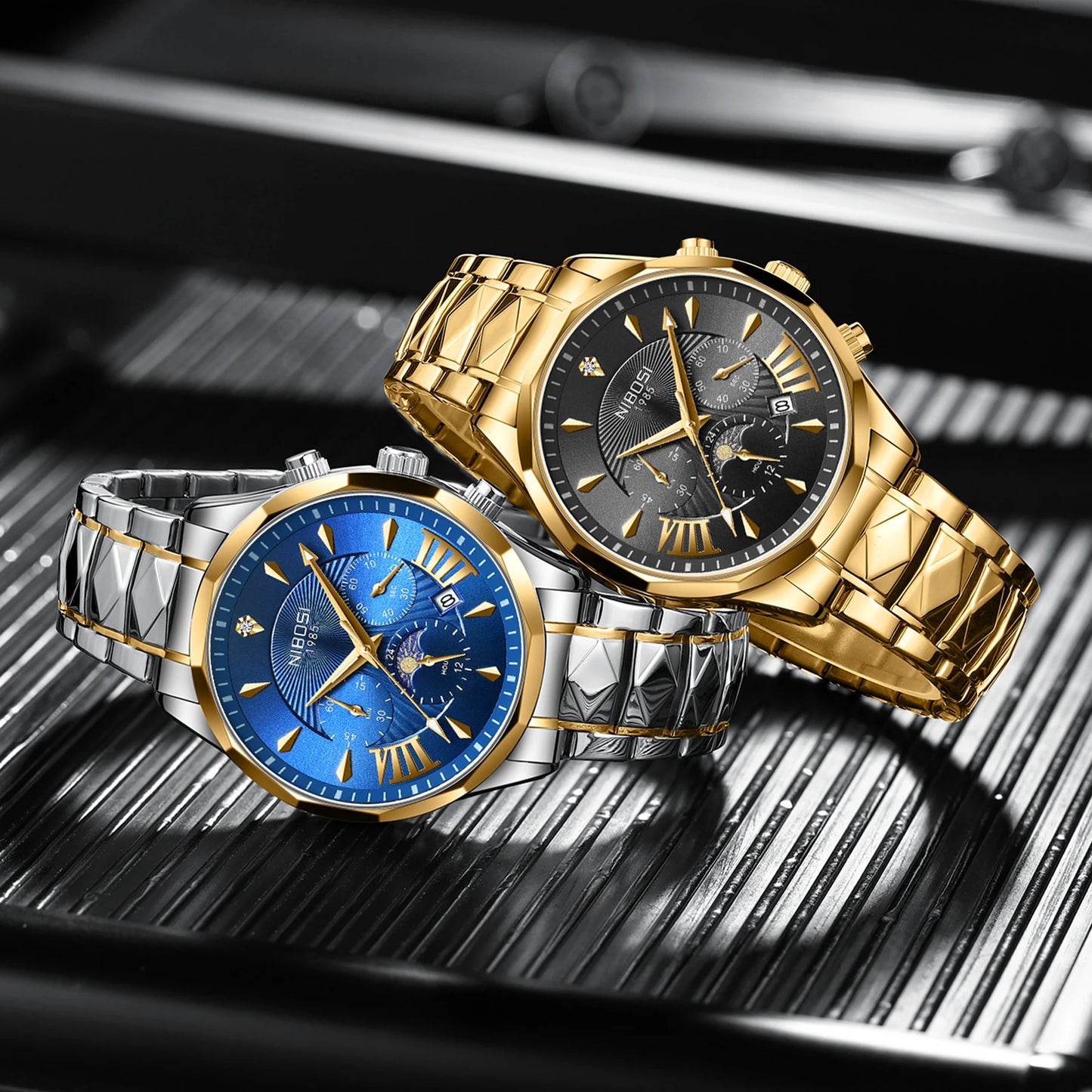 NIBOSI 2659 Private Label Chronograph Man Wristwatches Hand Watch Men Wrist Custom Logo Luxury Men Quartz Watches