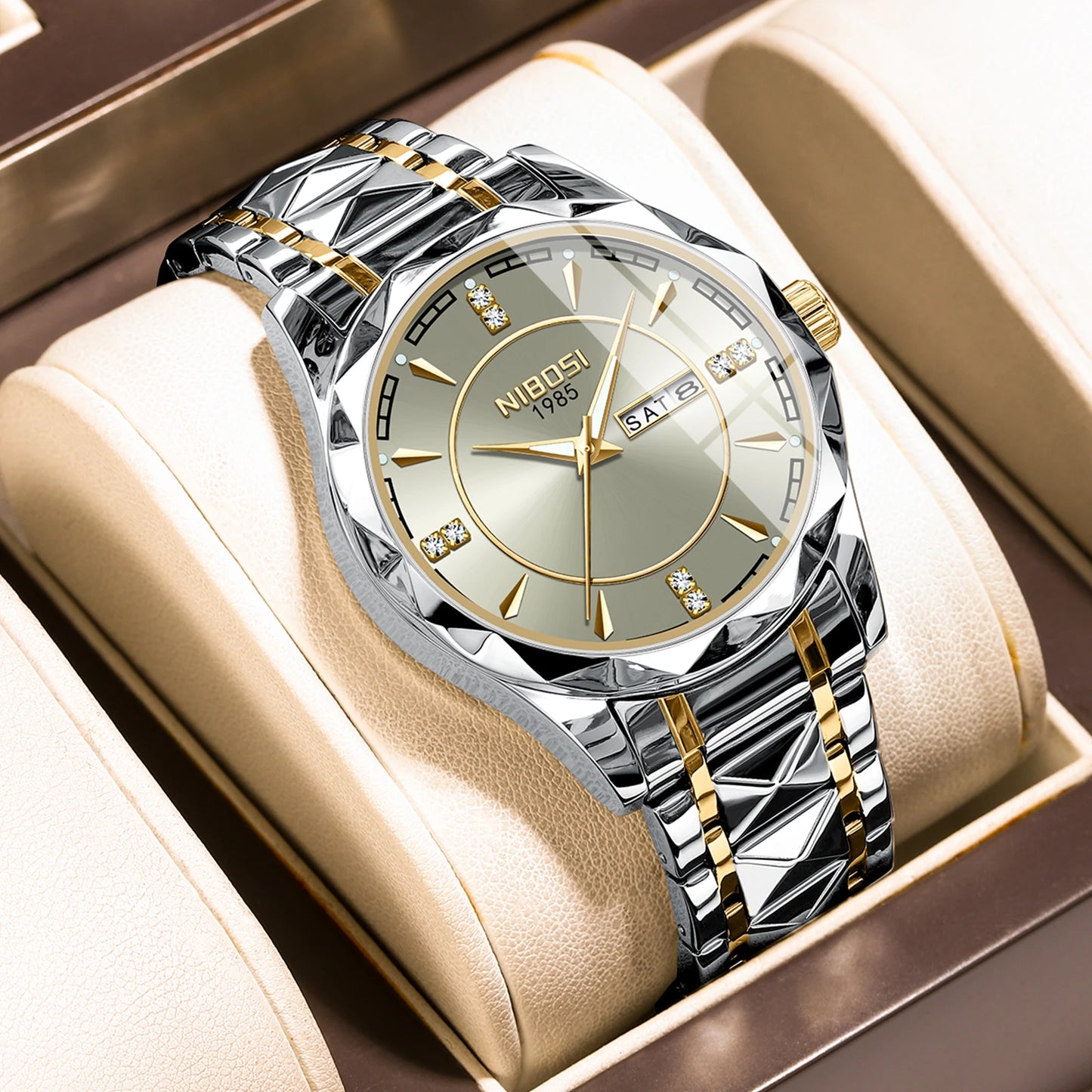 OEM Designer Classic Luxury Calendar Steel Band Men's Casual Watch Fashion Trend Watch