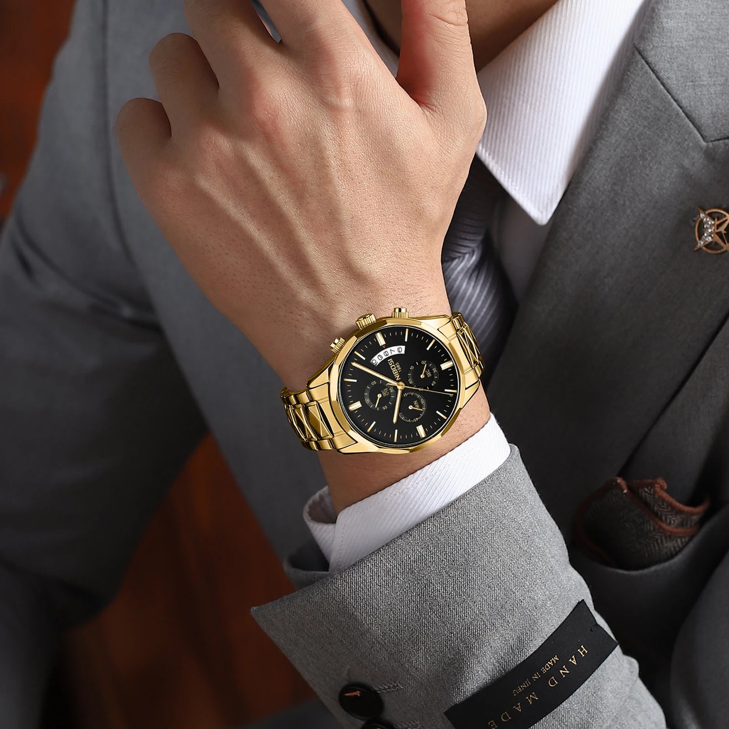 NIBOSI 2655 New Cheap Casual Best Style Original Brand Quartz Wrist Watch for Men Waterproof