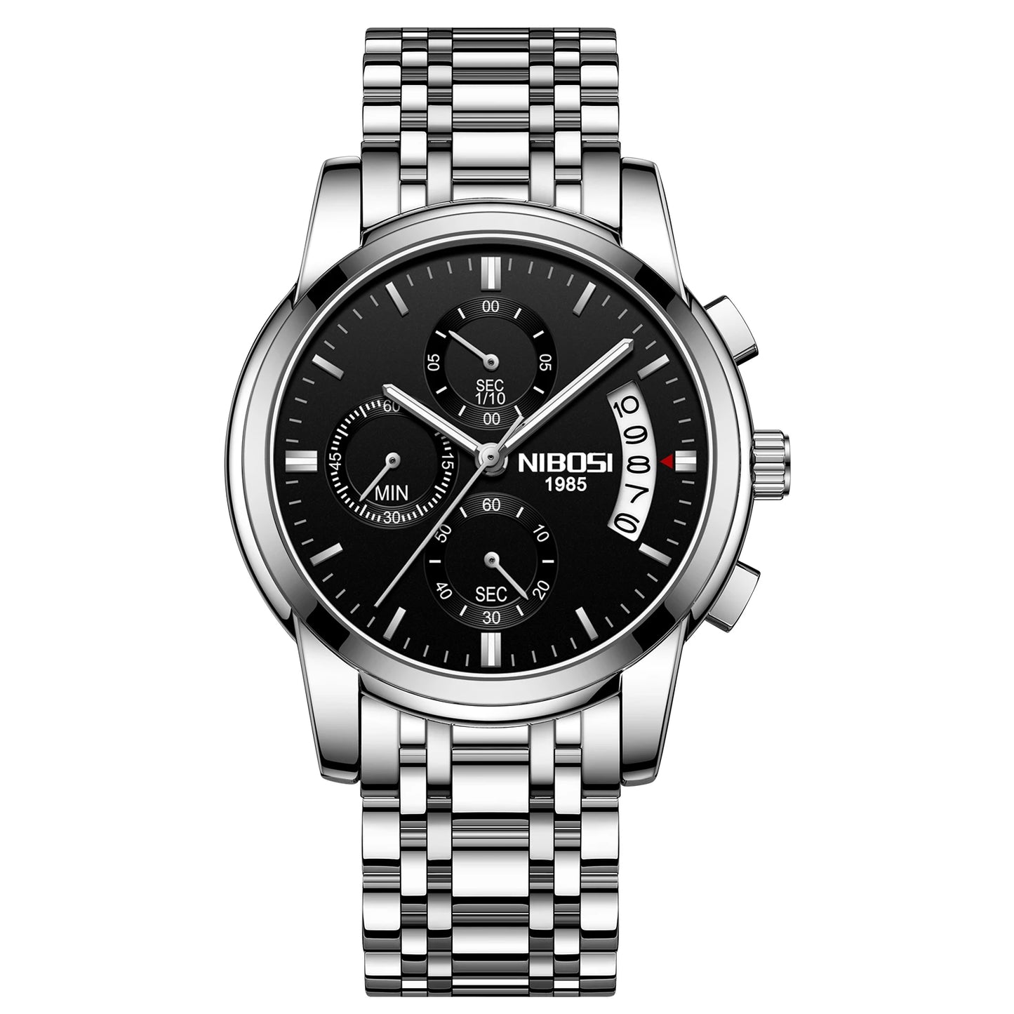 Nibosi 2353 Wrist Watch Supplier Men Analog Quartz Wristwatch Stainless Steel Band Customize Logo Watches
