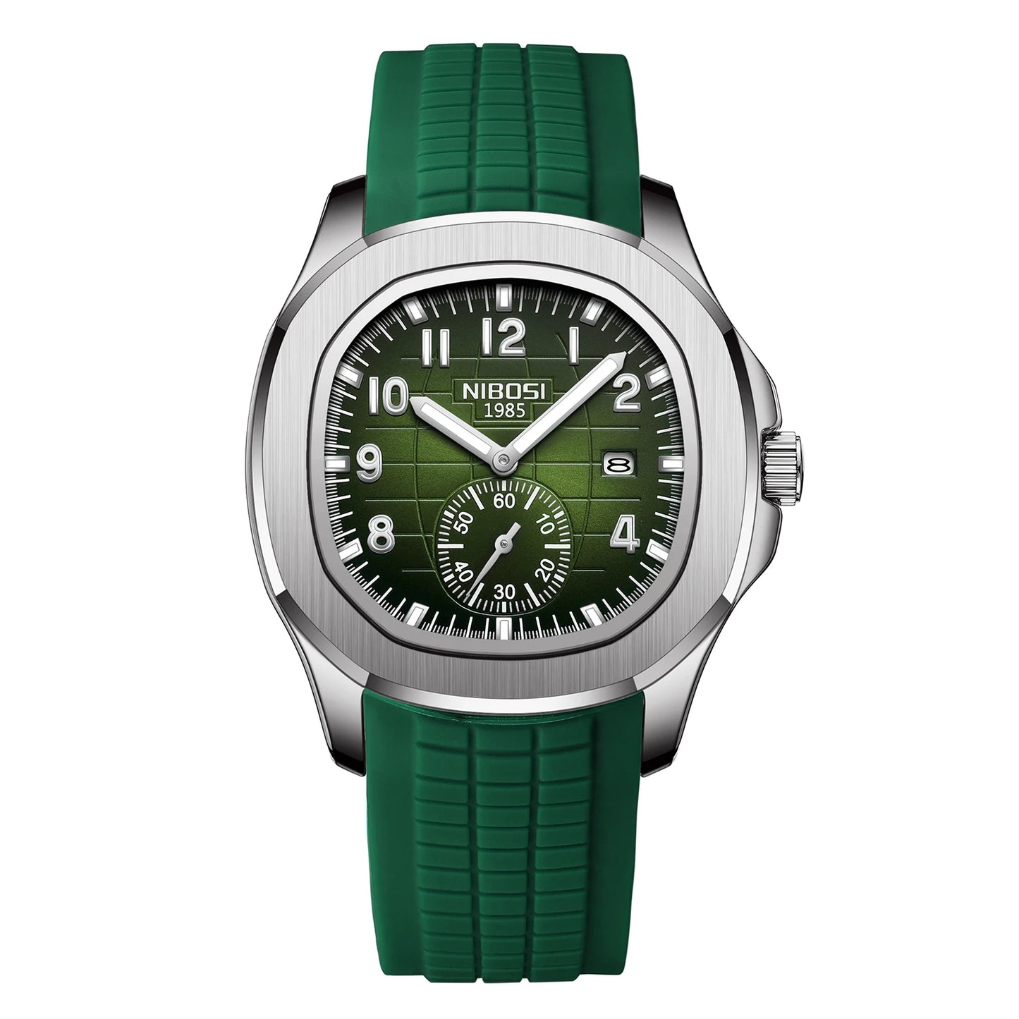 NIBOSI 2653 Classic Quartz Date Men Wristwatches Square Alloy Wrist Watch Minimalist Custom Logo Watch for Men Relojes Hombre