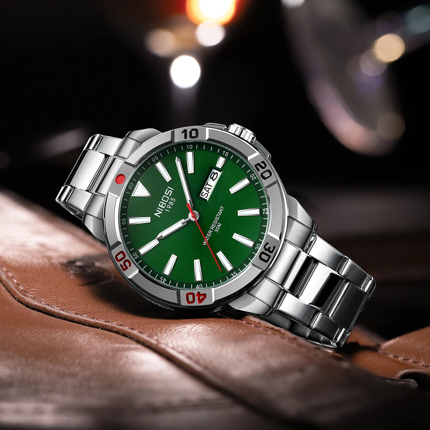 NIBOSI 2660 Top 10 Brands Made in China Male Clock Stainless Steel Band Water Resist Date Display Low Moq Casual Watch
