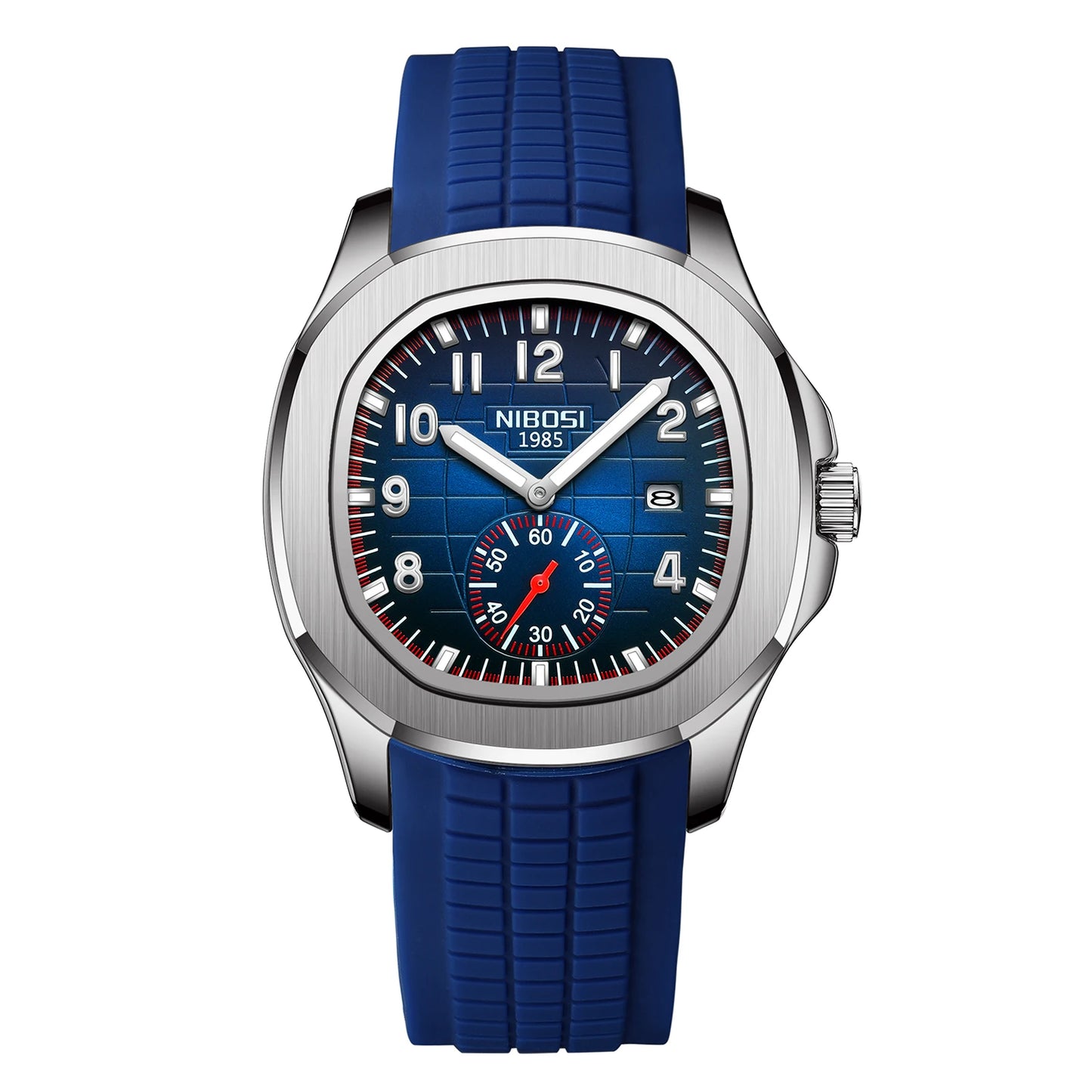 NIBOSI 2653 Classic Quartz Date Men Wristwatches Square Alloy Wrist Watch Minimalist Custom Logo Watch for Men Relojes Hombre