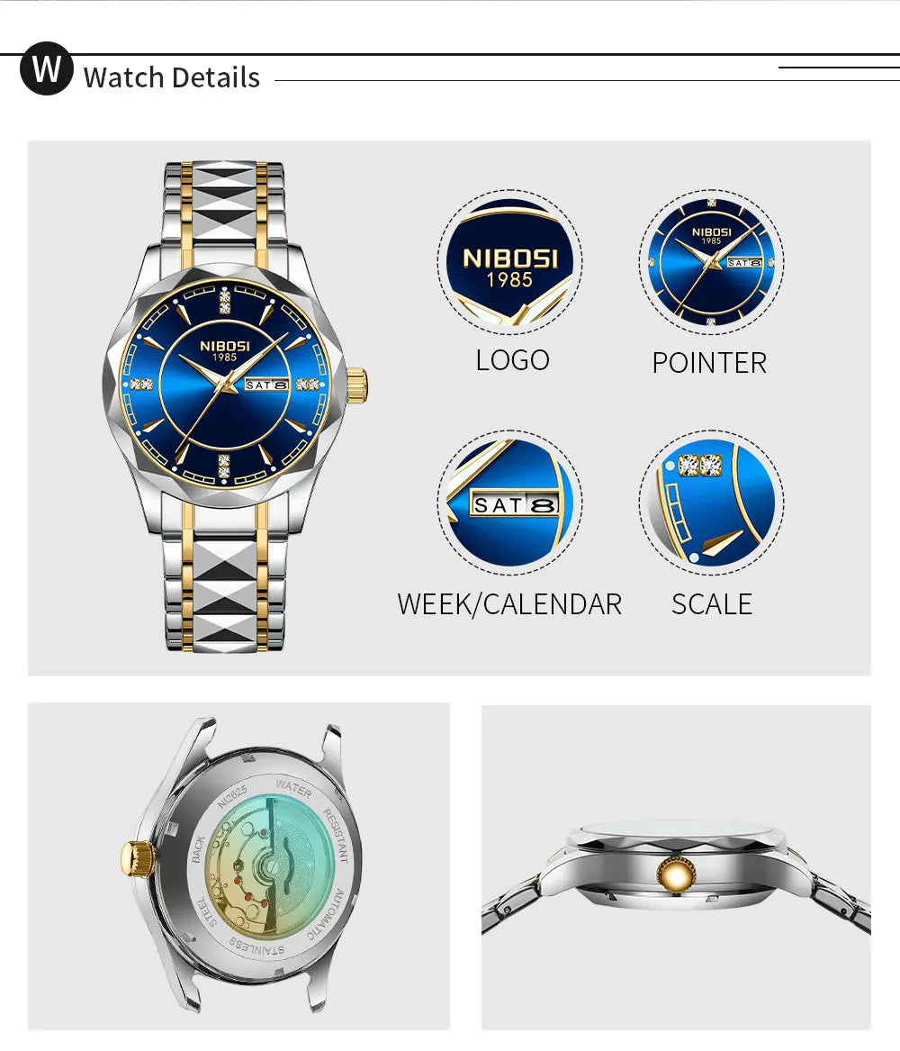 Hot Sale Watch Luxury Original Watches Mens Waterproof Stainless Steel Male Wristwatches for Men Relogio Masculino