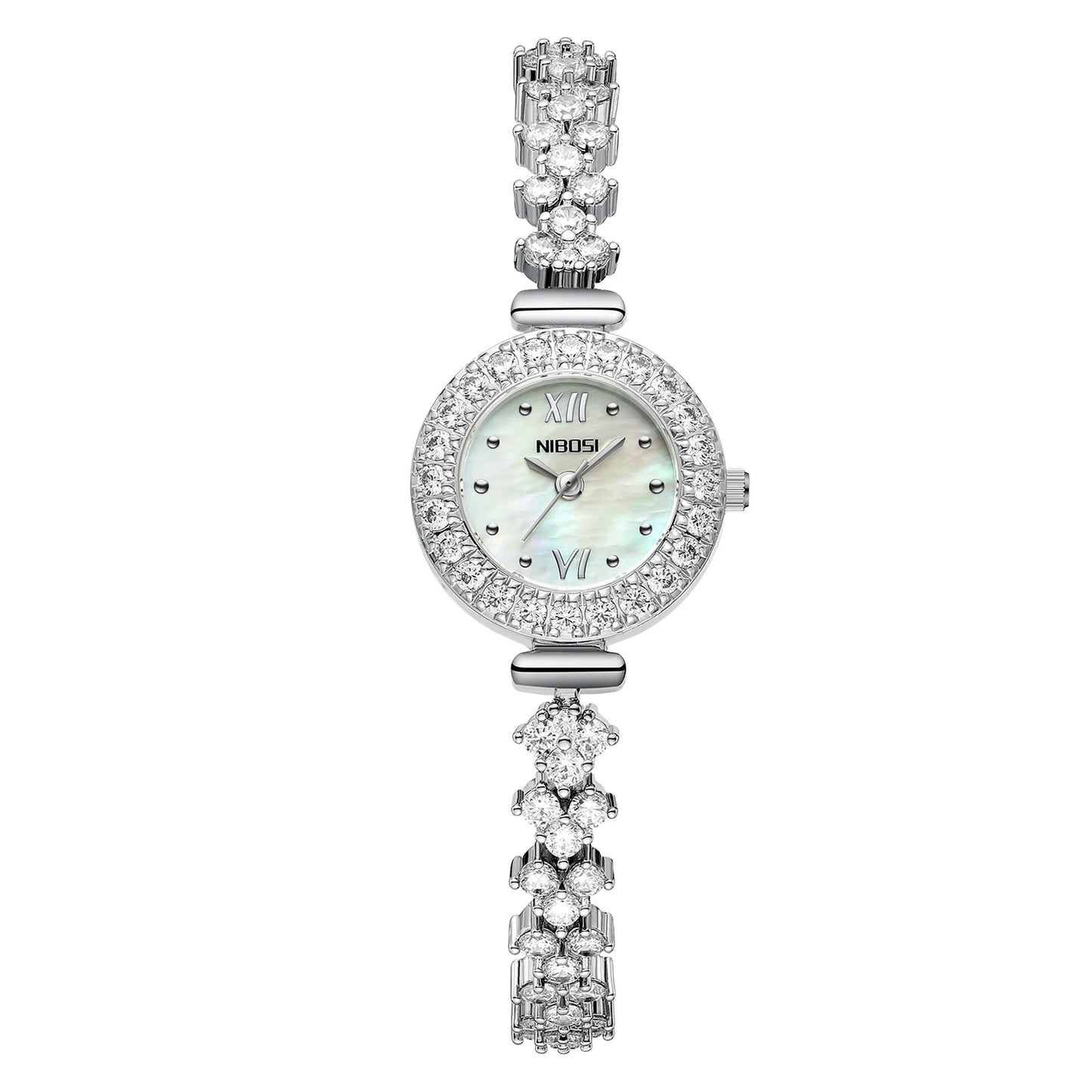 NIBOSI 2676 Fashion Luxury Jewelry Bracelet Strap Stainless Steel Strap Water Proof Women Quartz Watch