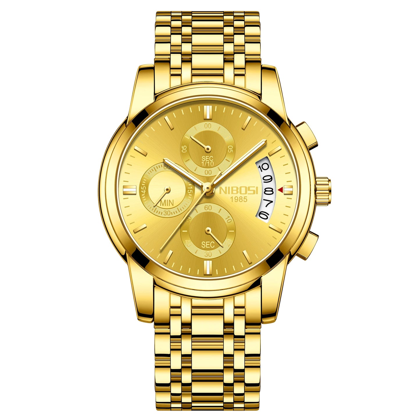 Nibosi 2353 Wrist Watch Supplier Men Analog Quartz Wristwatch Stainless Steel Band Customize Logo Watches