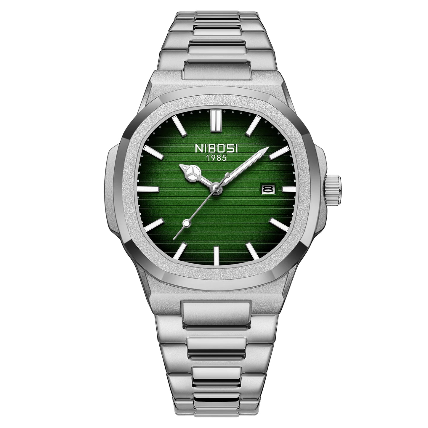 NIBOSI 2632 Fashion Luxury New Design Stainless Steel Band Alloy Case Movement Waterproof Mens Quartz Watch