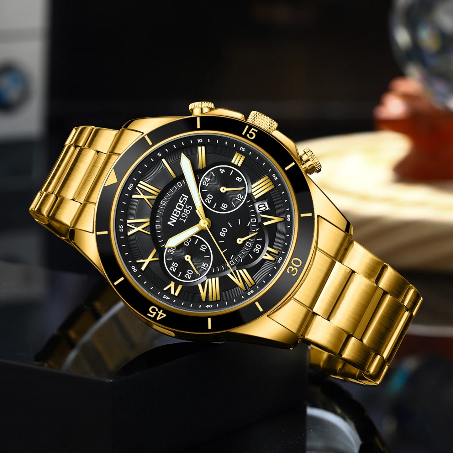 NIBOSI 2652 High Quality Business Men Style Watches Men Wrist Luxury Brand Timepieces Quartz Watch