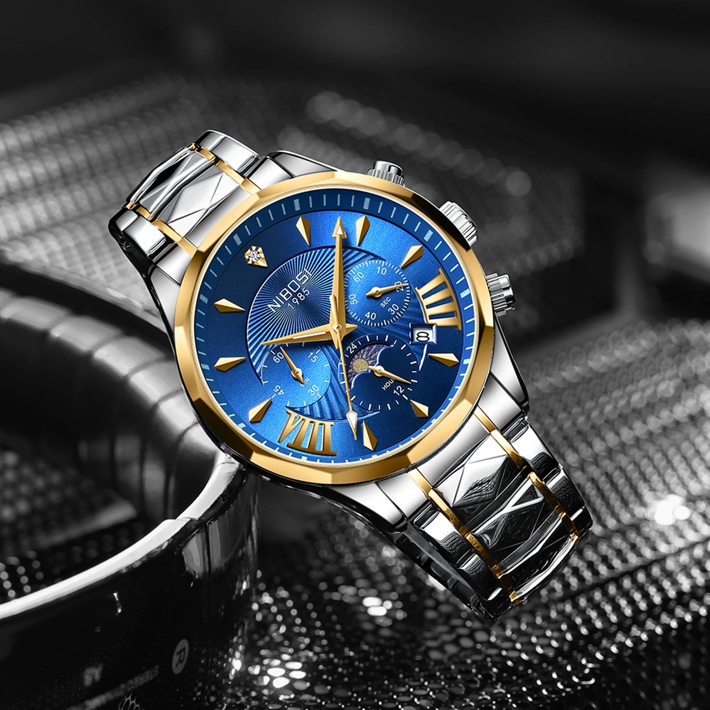 NIBOSI 2659 Private Label Chronograph Man Wristwatches Hand Watch Men Wrist Custom Logo Luxury Men Quartz Watches