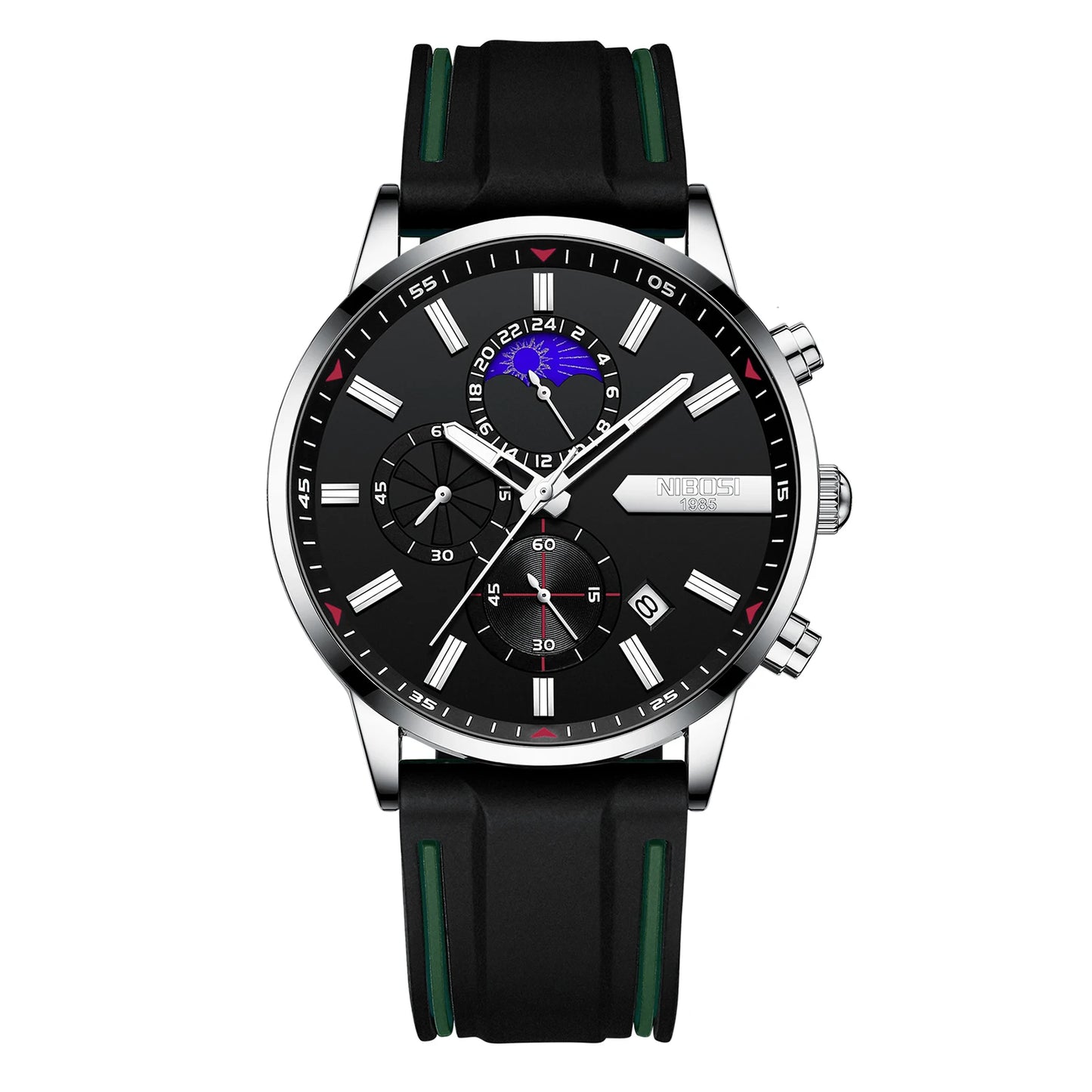 NIBOSI 2501 Sport Chronograph Mens Watches Top Brand Luxury Quartz Clock Waterproof Luminous Watch Men Relogio Masculino