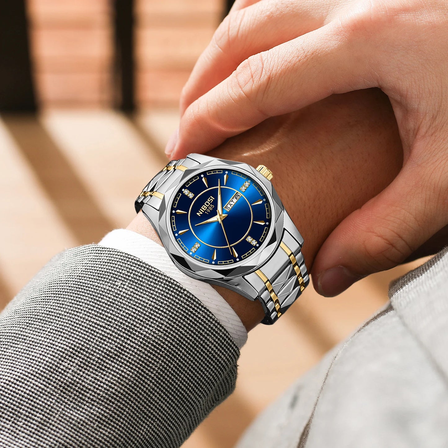 OEM Designer Classic Luxury Calendar Steel Band Men's Casual Watch Fashion Trend Watch
