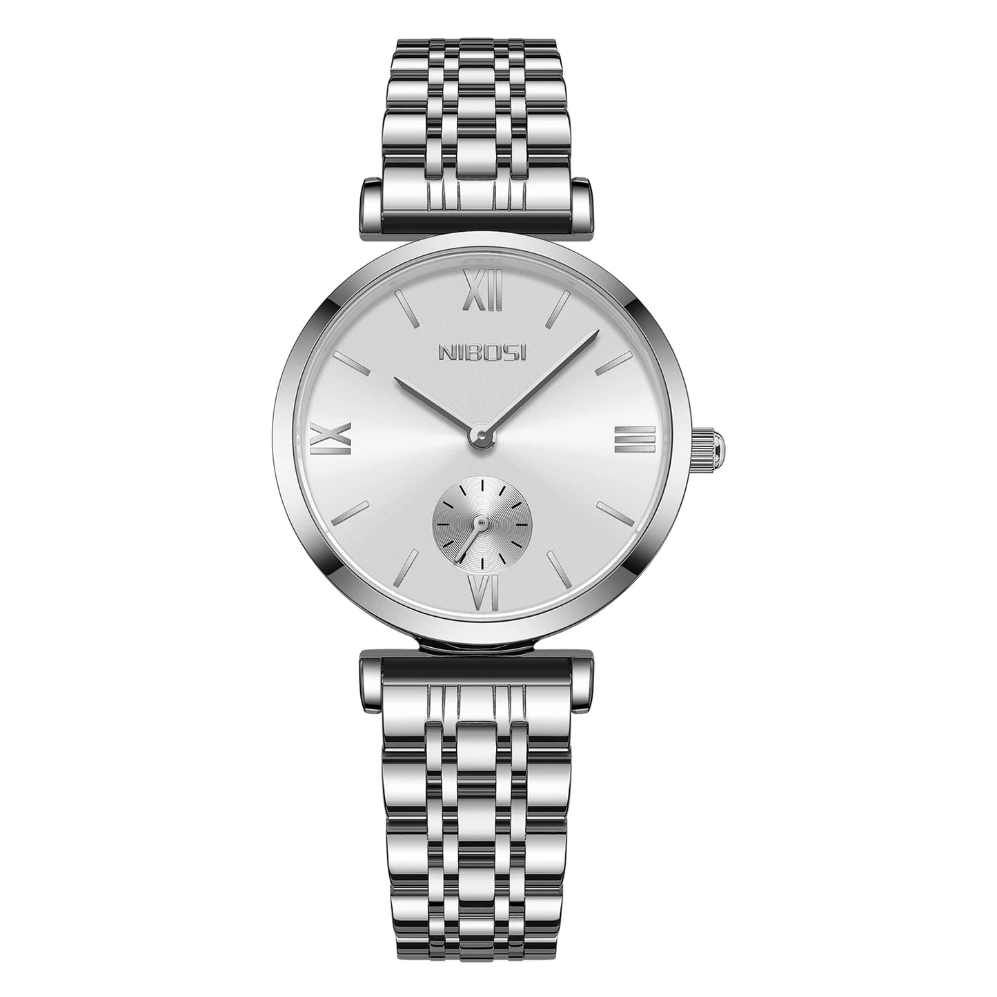 NIBOSI 2620 Wholesale Simple Design Rose Gold Steel Minimalist Women Watches Classic Analog Ladies Watch