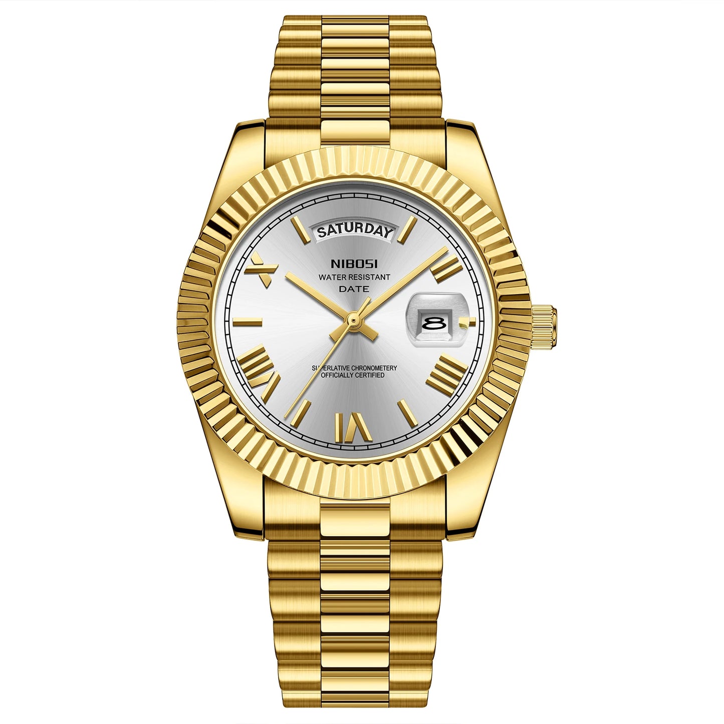 NIBOSI 2628 Customization Logo Classic Men Watch Waterproof Wristwatch OEM Stainless Steel Strap Quartz Watches