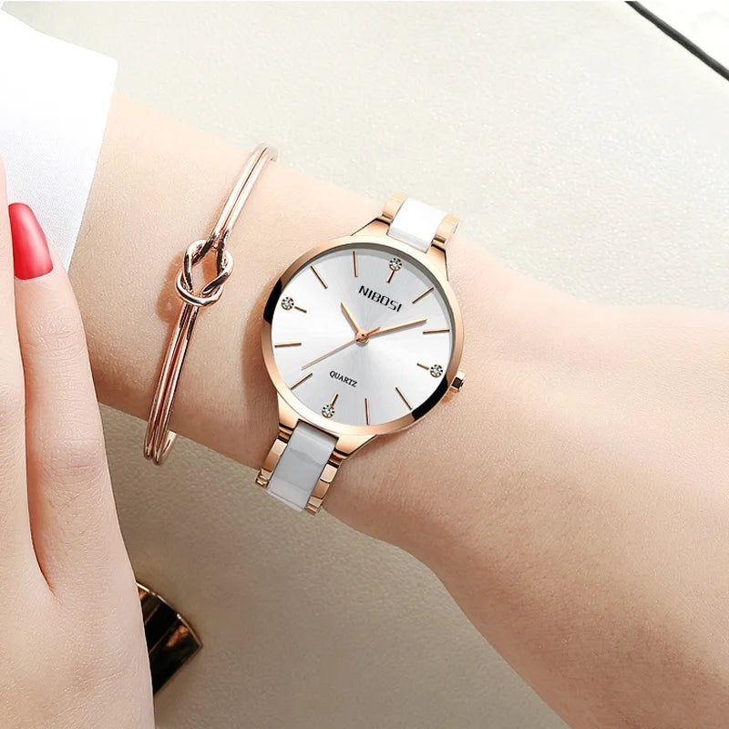 NIBOSI 2330 Brand Luxury Women Watches Fashion Ladies Watches Female Quartzwatch Wrist Women Watch