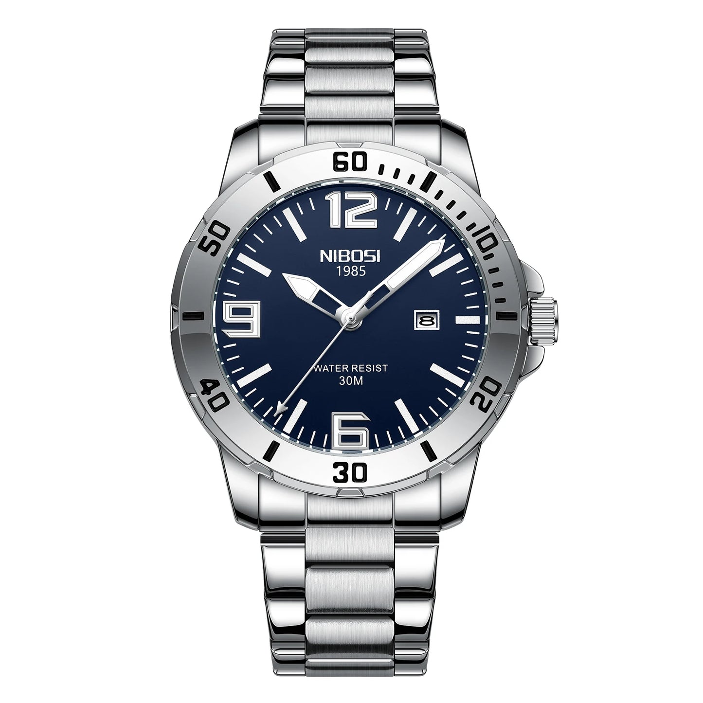 NIBOSI 2589 Watches Wholesale Economic Waterproof Quartz Watch Men Fashion Stainless Steel Strap Wristwatch