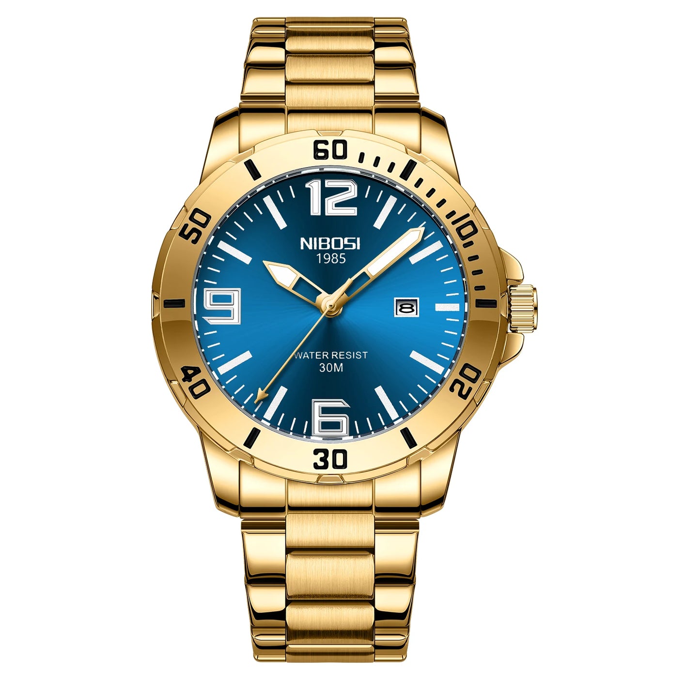 NIBOSI 2589 Watches Wholesale Economic Waterproof Quartz Watch Men Fashion Stainless Steel Strap Wristwatch