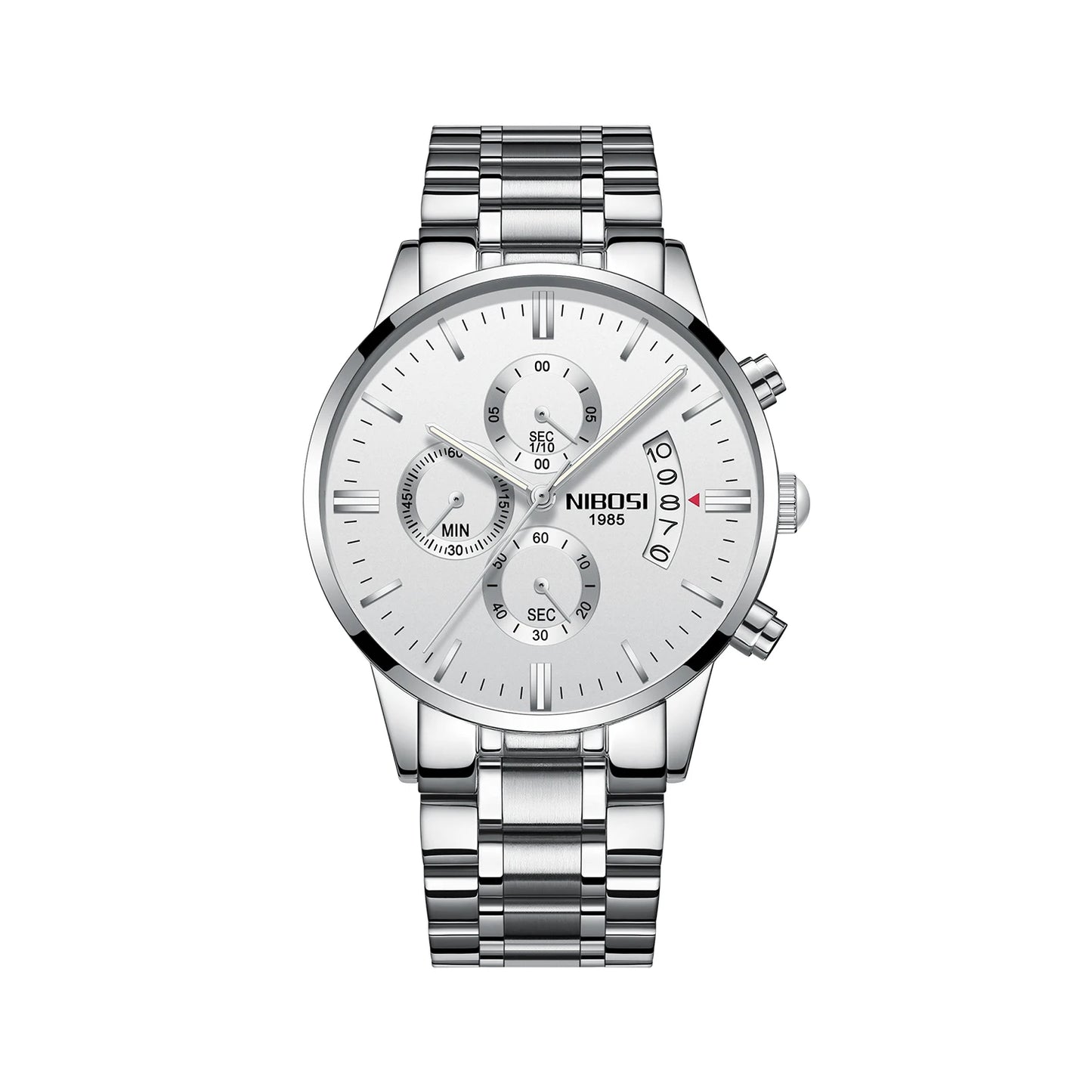 NIBOSI 2309 Wholesale Solid Stainless Steel Band Multi Function NIBOSI Mens Watch
