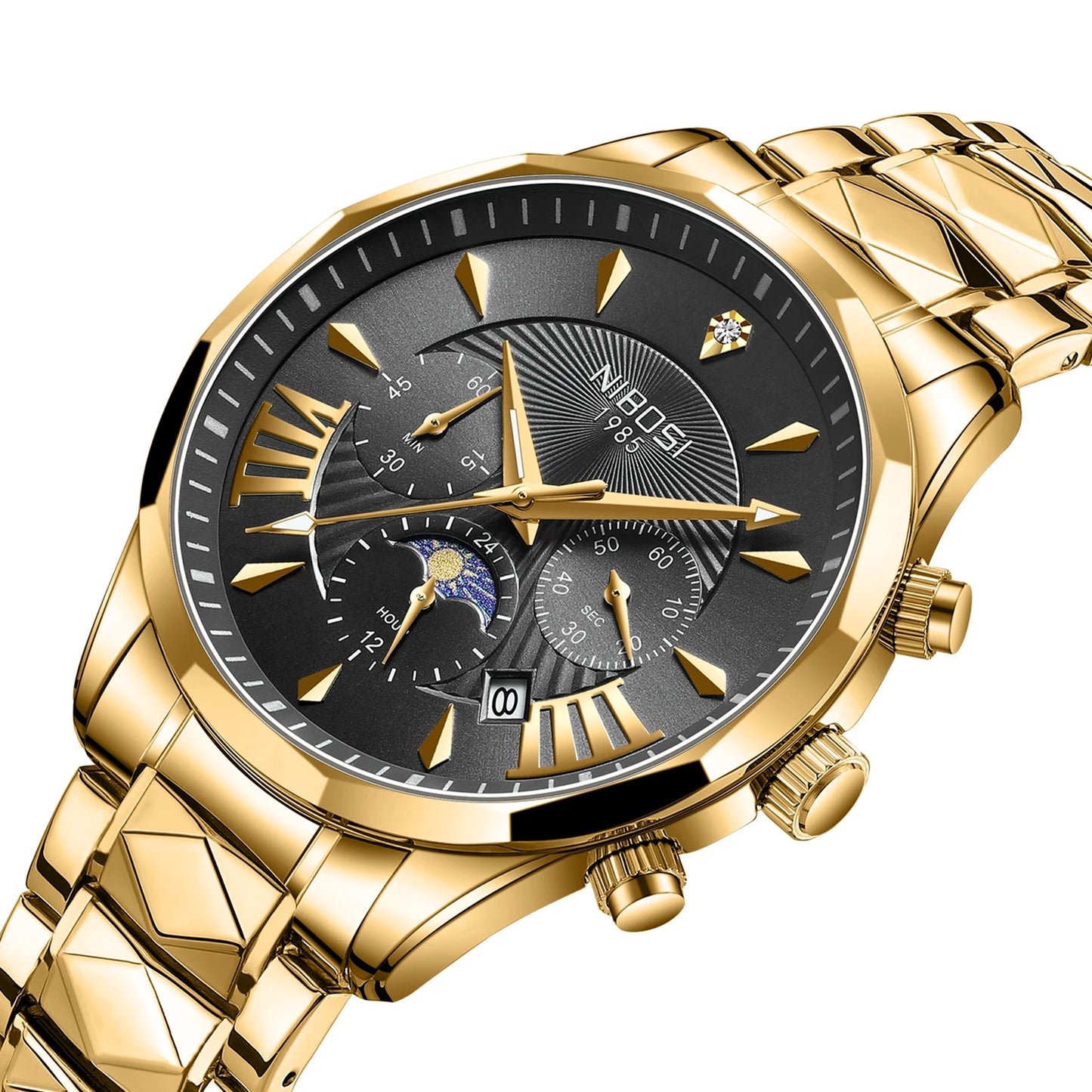 NIBOSI 2659 Private Label Chronograph Man Wristwatches Hand Watch Men Wrist Custom Logo Luxury Men Quartz Watches