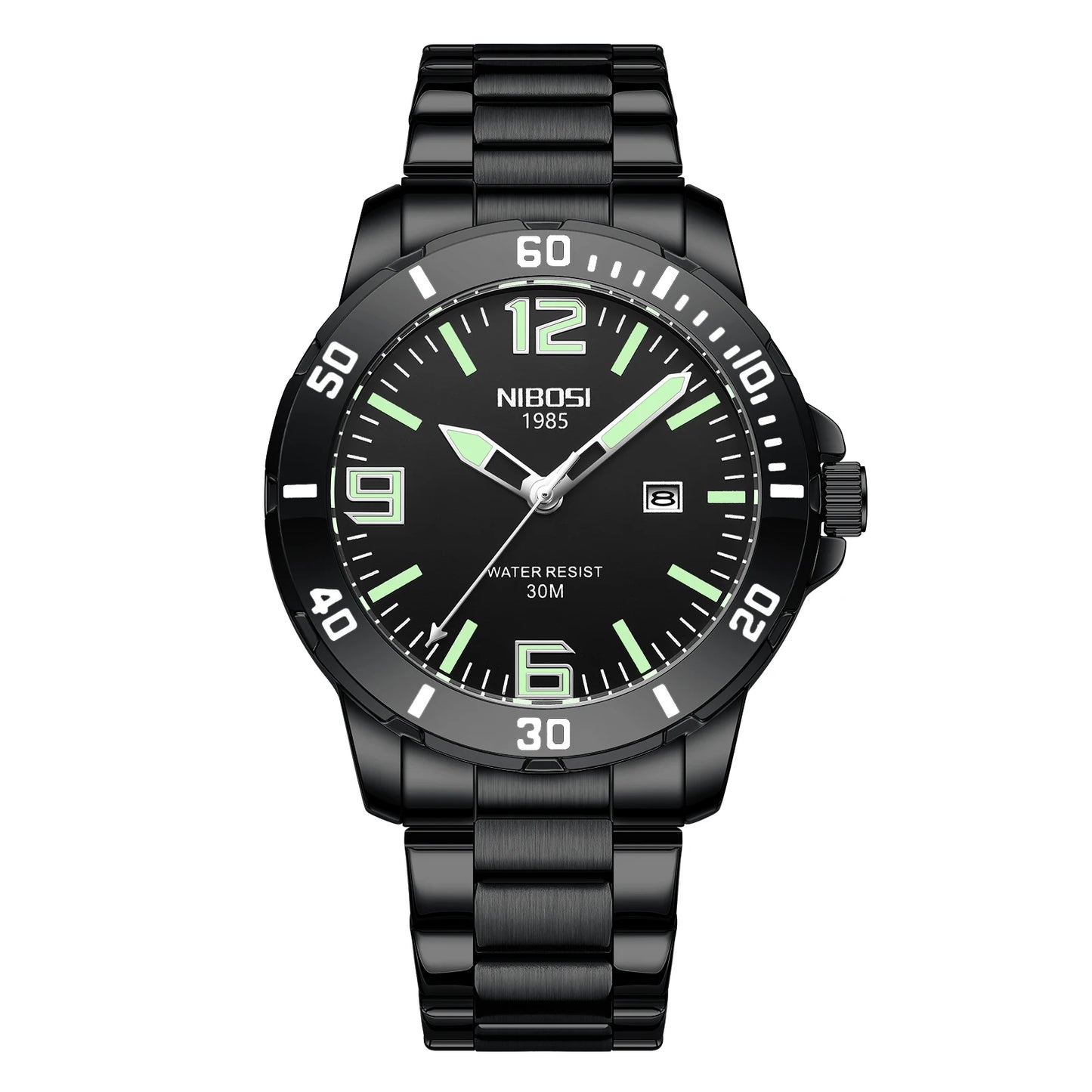 NIBOSI 2589 Watches Wholesale Economic Waterproof Quartz Watch Men Fashion Stainless Steel Strap Wristwatch