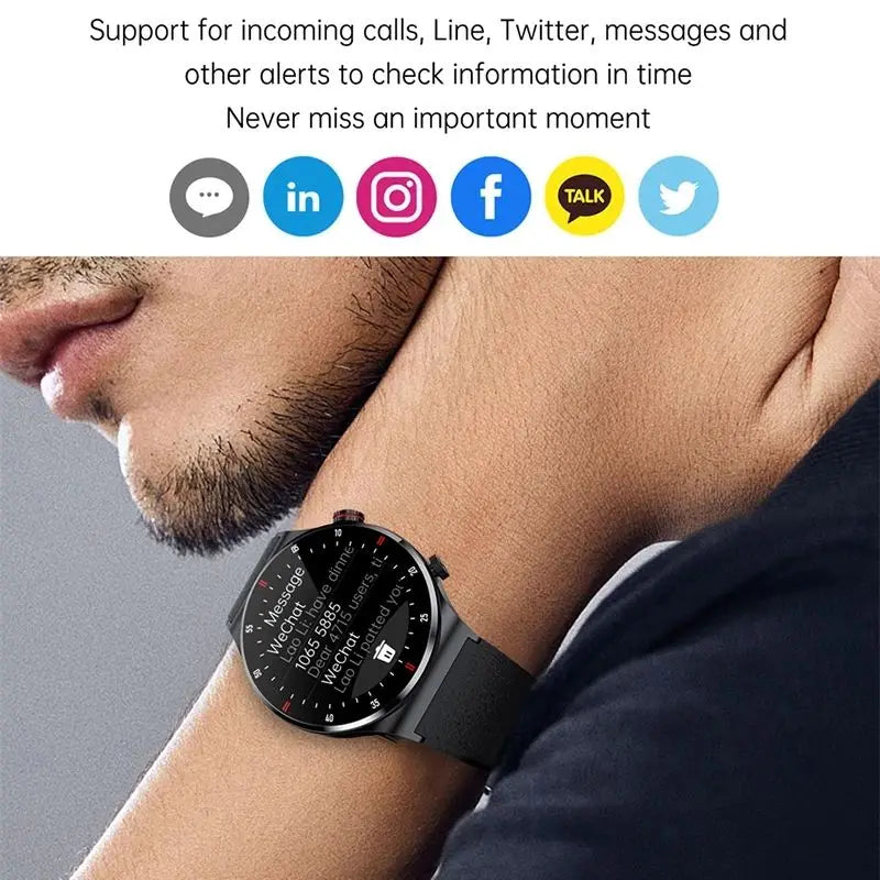 2024 New High Quality QW33 Smart Watch for Men Sports Fitness Watches for Android Ios Smartwatch