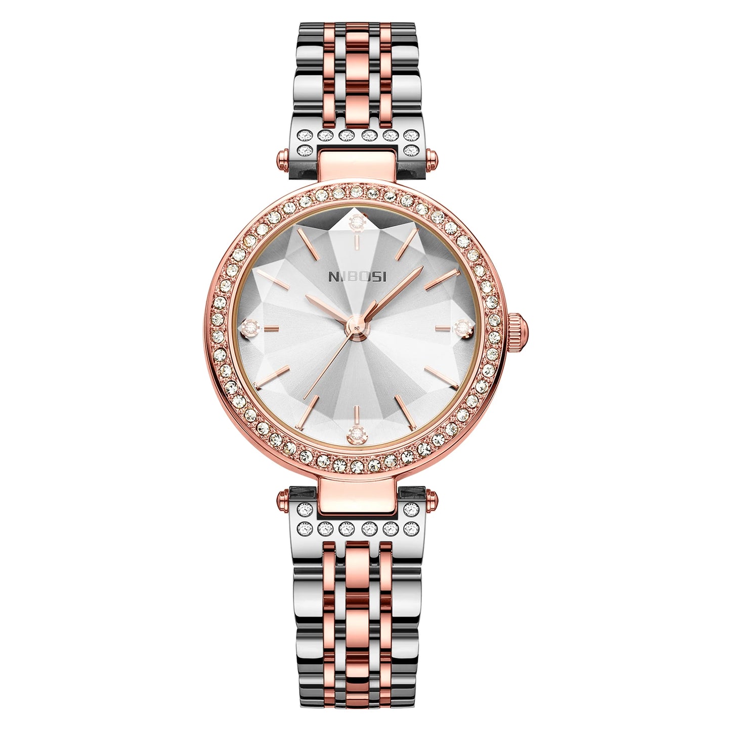 China Supplier Original NIBOSI 2622 Shiny Watches Montre Clock Watches Women Moissanite Wholesale Designer Ladies Watch