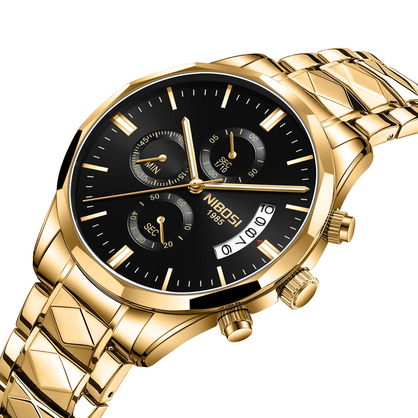 Oem Watch Supplier NIBOSI Fashion Men Business Quartz Clock Luxury Brand Analog Chronograph Quality Water Resistant WristWatch