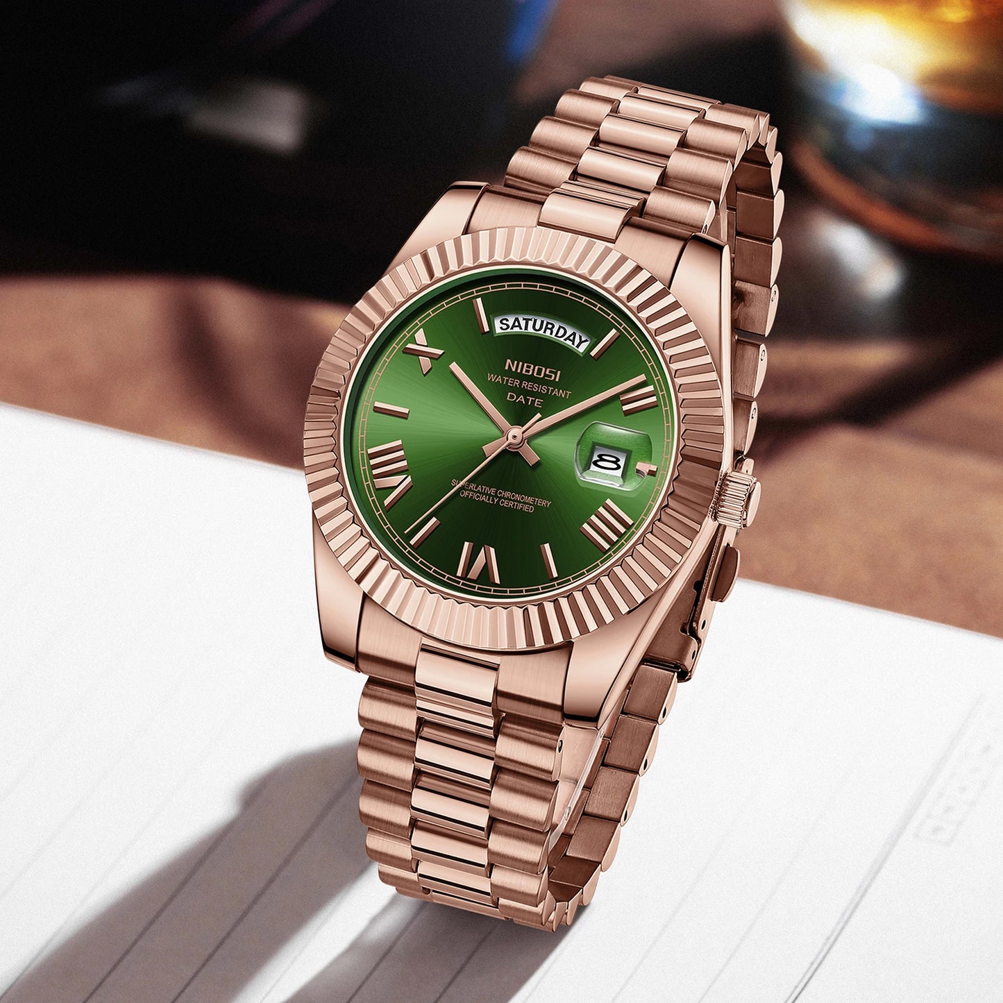NIBOSI 2628 Customization Logo Classic Men Watch Waterproof Wristwatch OEM Stainless Steel Strap Quartz Watches