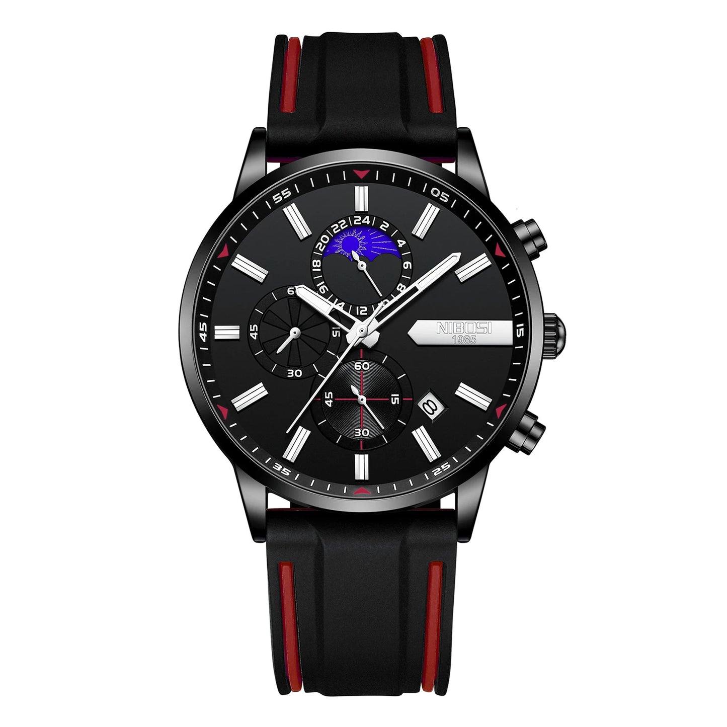 NIBOSI 2501 Sport Chronograph Mens Watches Top Brand Luxury Quartz Clock Waterproof Luminous Watch Men Relogio Masculino