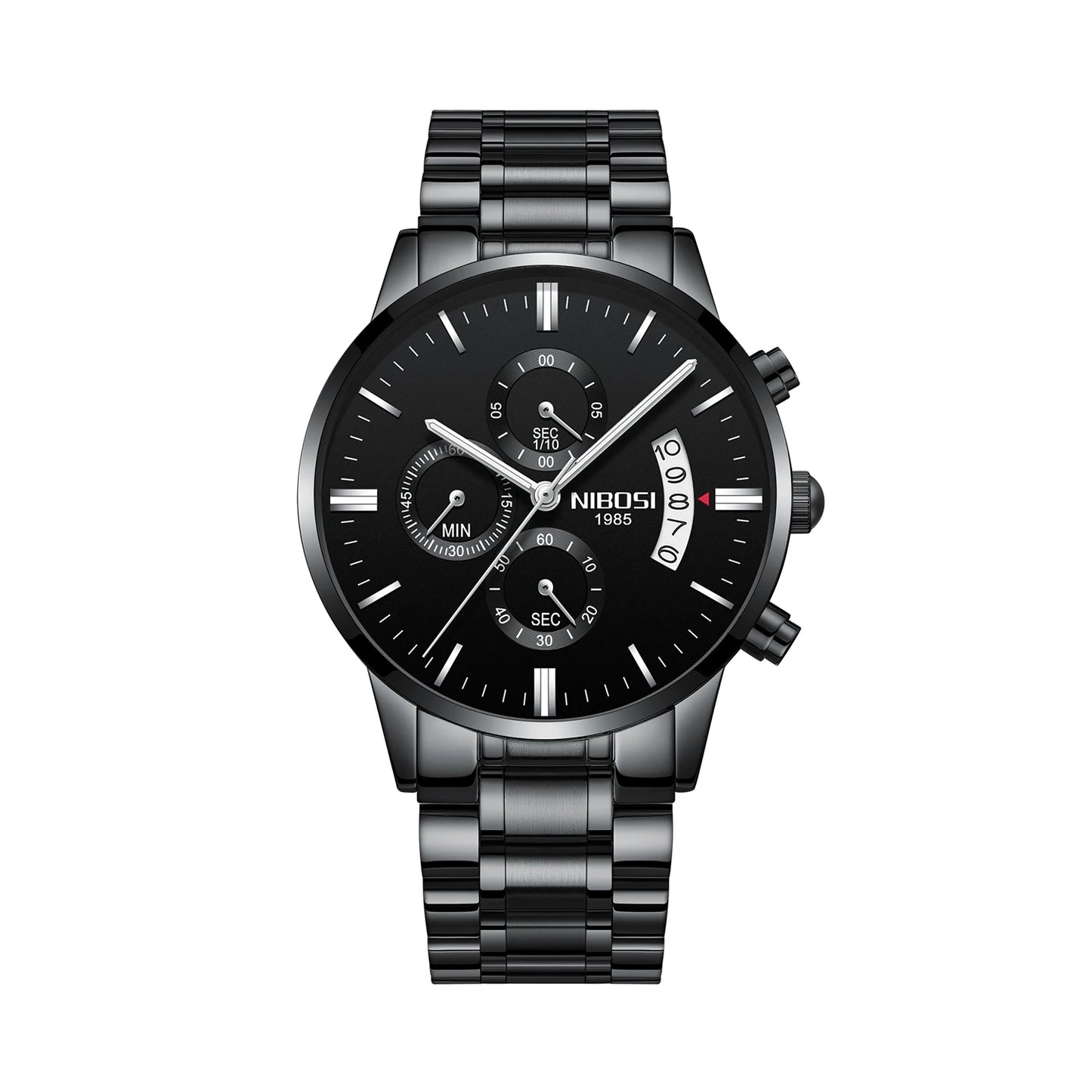 NIBOSI 2309 Wholesale Solid Stainless Steel Band Multi Function NIBOSI Mens Watch
