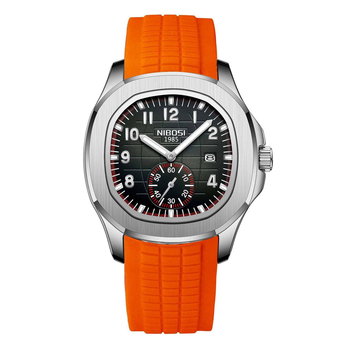 NIBOSI 2653 Classic Quartz Date Men Wristwatches Square Alloy Wrist Watch Minimalist Custom Logo Watch for Men Relojes Hombre