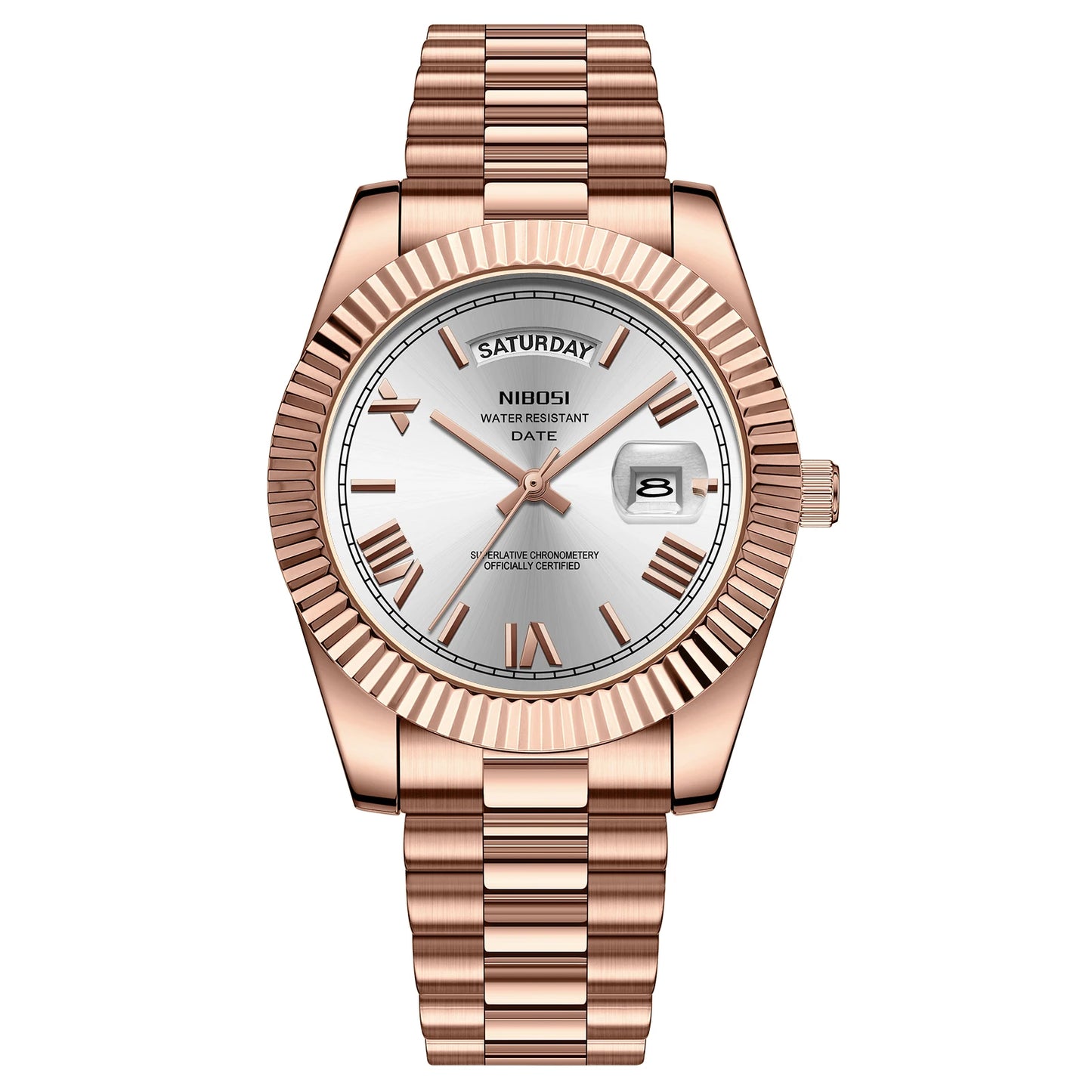 NIBOSI 2628 Customization Logo Classic Men Watch Waterproof Wristwatch OEM Stainless Steel Strap Quartz Watches