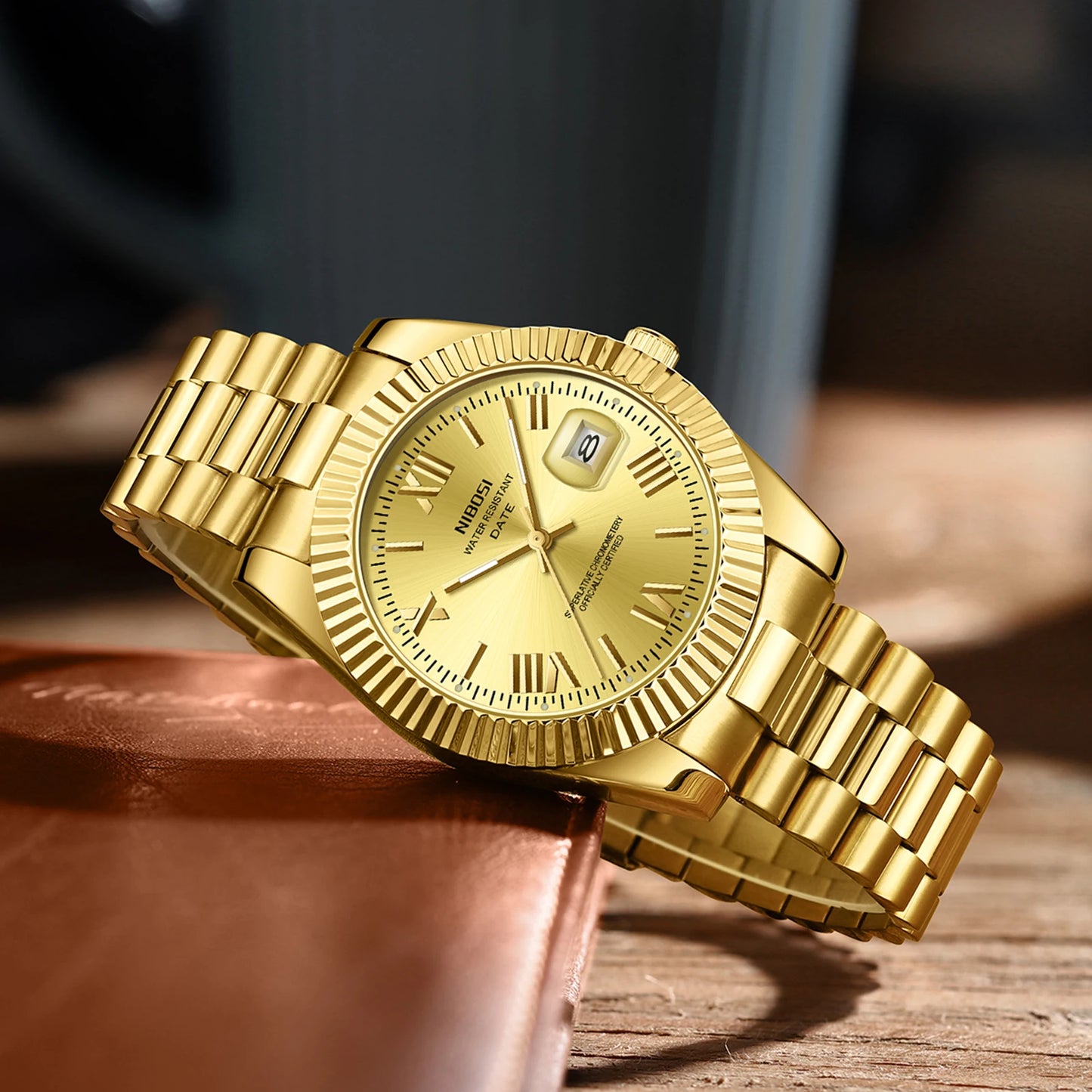 2025 Classic Style Design Men's Vintage Calendar Quartz Watch Factory Custom Waterproof Men's Business Watch