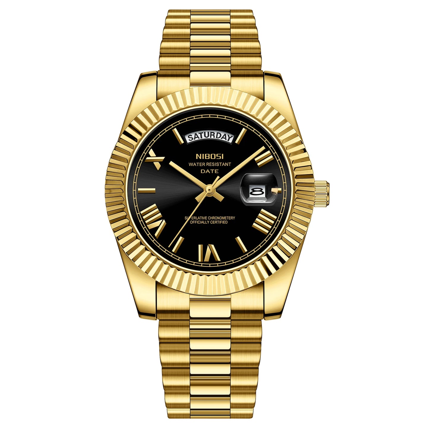 NIBOSI 2628 Customization Logo Classic Men Watch Waterproof Wristwatch OEM Stainless Steel Strap Quartz Watches