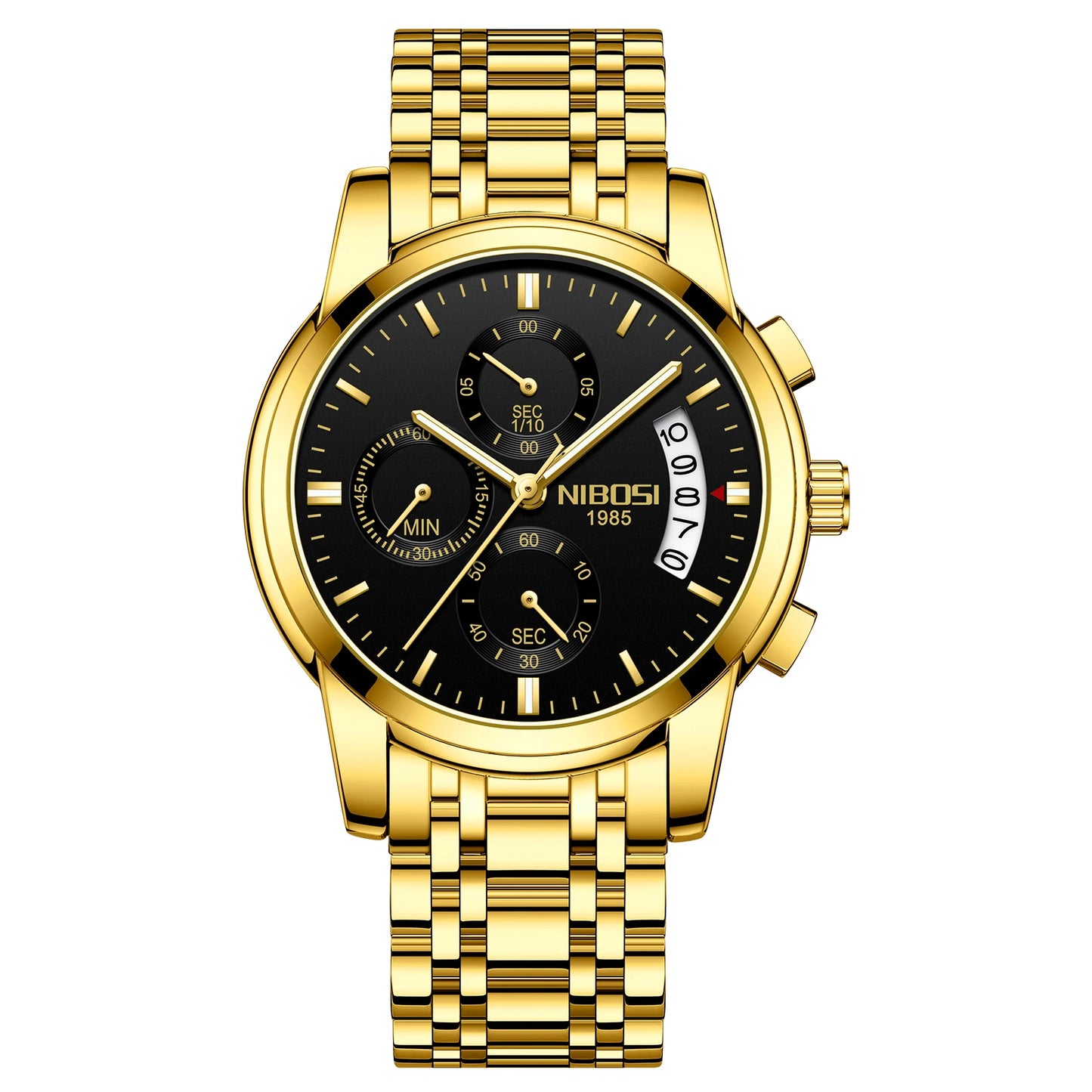 Nibosi 2353 Wrist Watch Supplier Men Analog Quartz Wristwatch Stainless Steel Band Customize Logo Watches