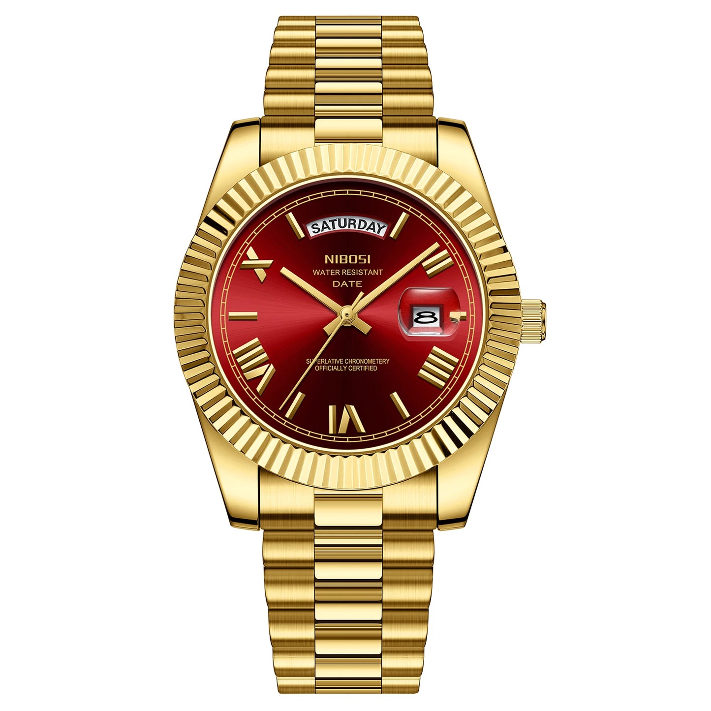 NIBOSI 2628 Customization Logo Classic Men Watch Waterproof Wristwatch OEM Stainless Steel Strap Quartz Watches