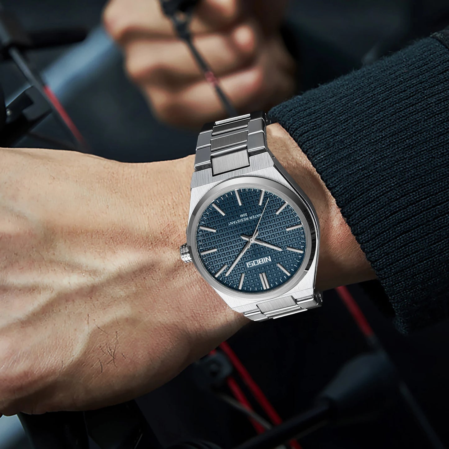 NIBOSI 2663 Watch Factory Customized Design OEM ODM Service Chronograph Stainless SteelMens Quartz Watch
