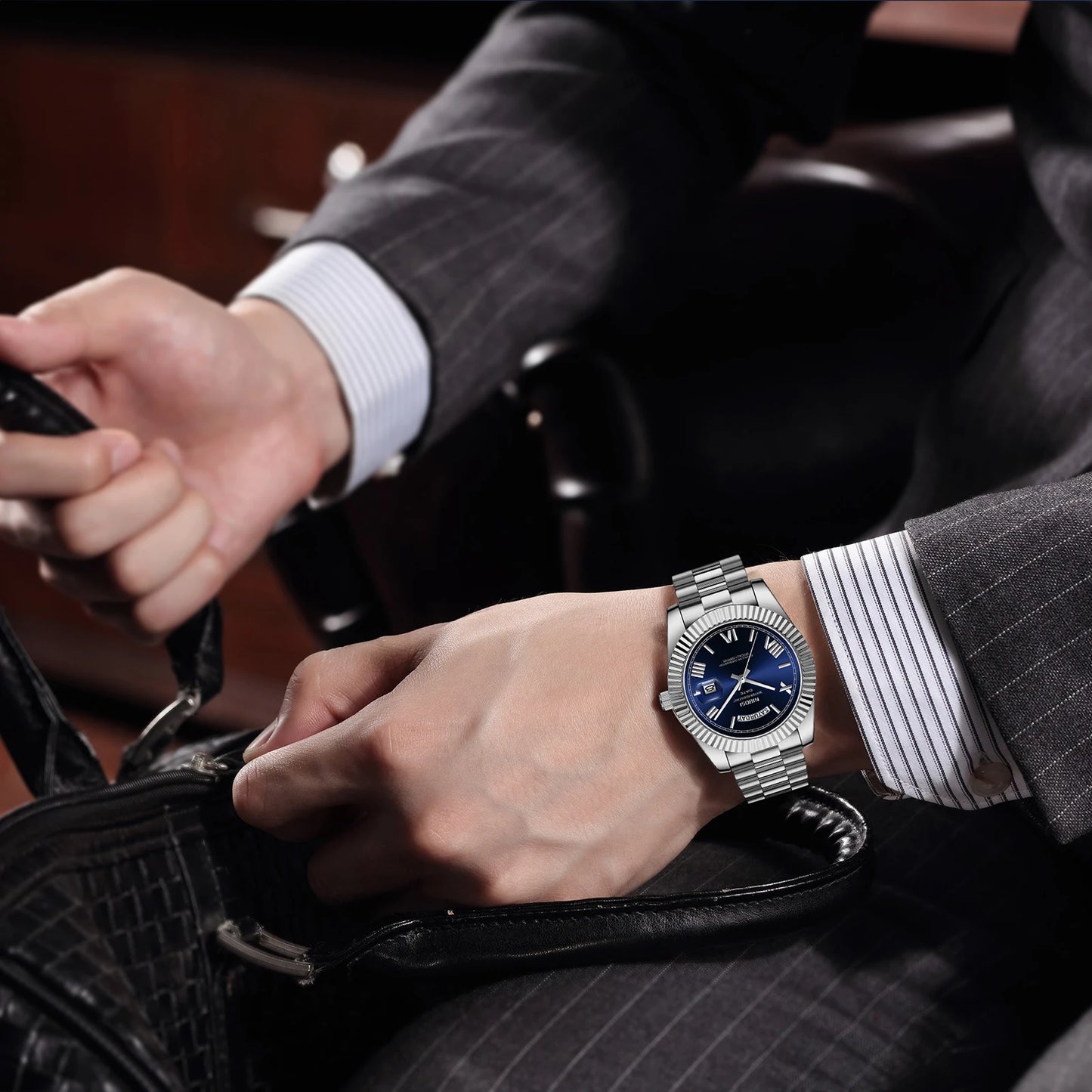 NIBOSI 2628 Customization Logo Classic Men Watch Waterproof Wristwatch OEM Stainless Steel Strap Quartz Watches