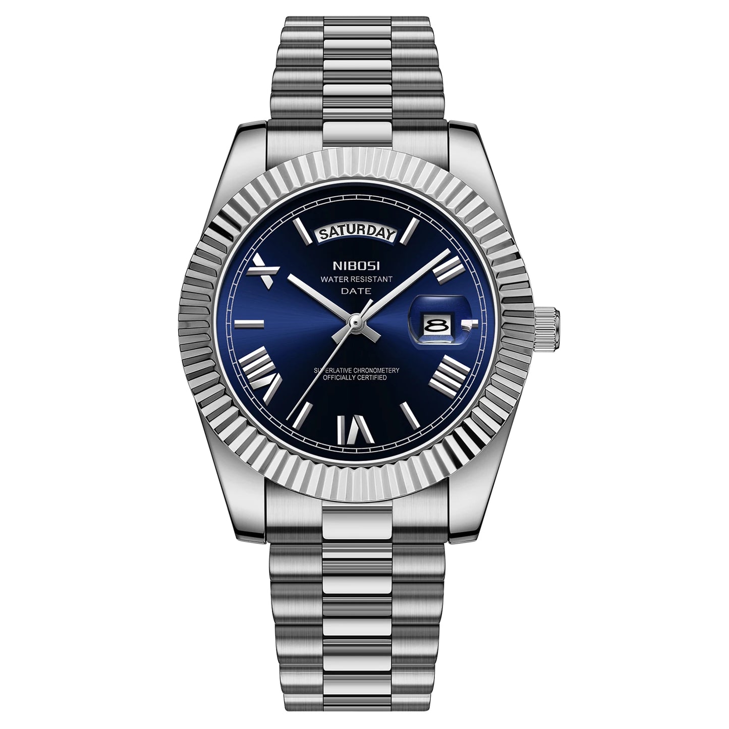 NIBOSI 2628 Customization Logo Classic Men Watch Waterproof Wristwatch OEM Stainless Steel Strap Quartz Watches