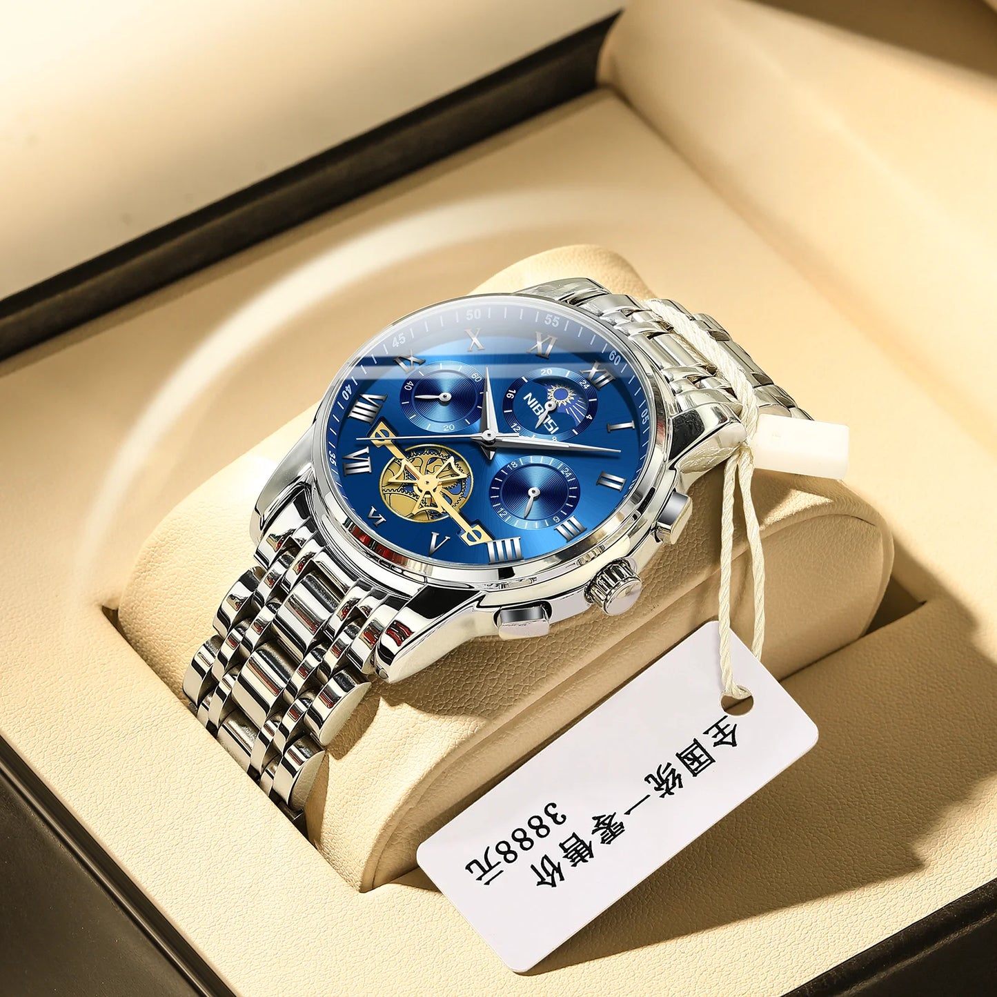 NIBOSI 2507 Customize Logo OEM Stainless Steel Men Quartz Watch Hombre Wristwatch Elegance Male Watches