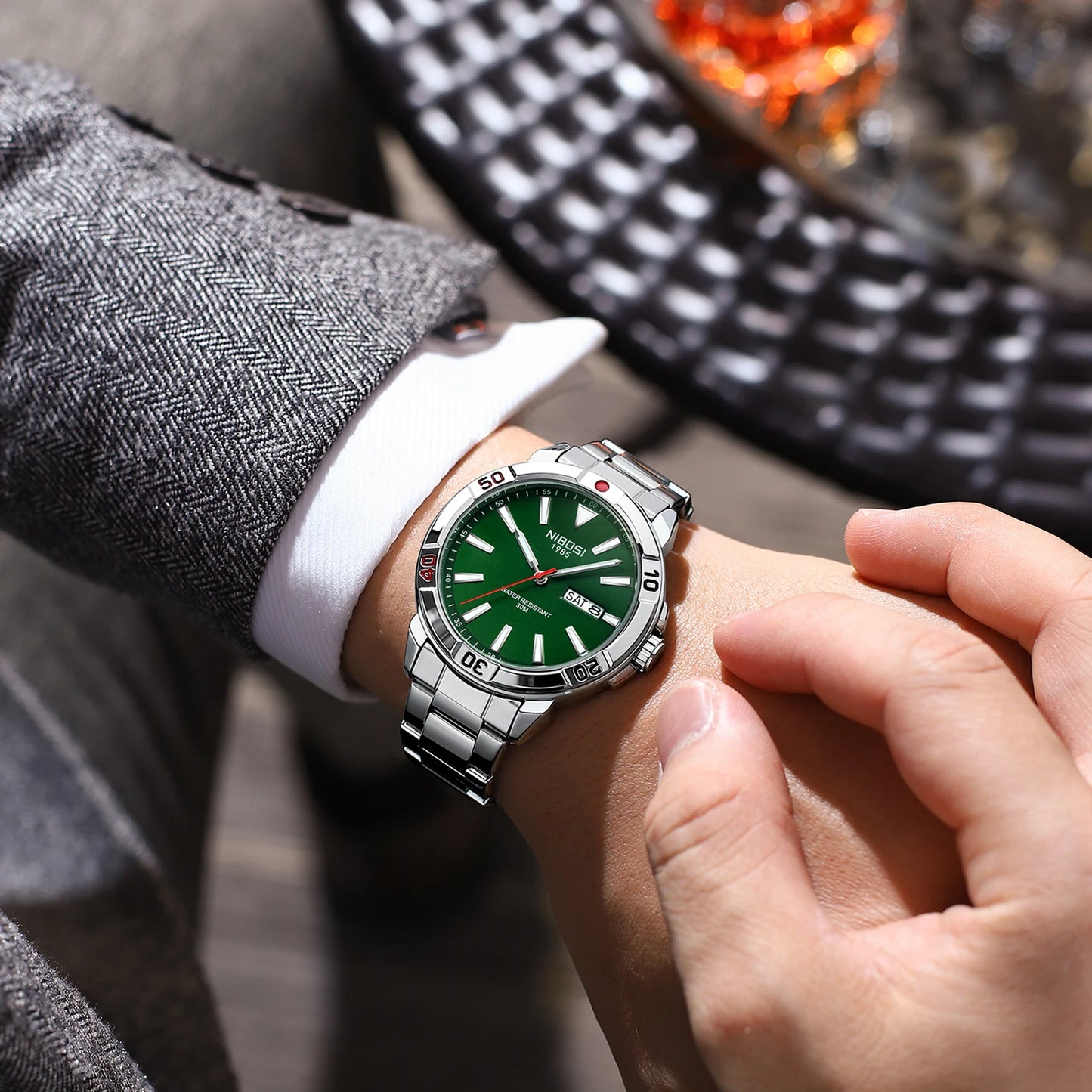 NIBOSI 2660 Top 10 Brands Made in China Male Clock Stainless Steel Band Water Resist Date Display Low Moq Casual Watch