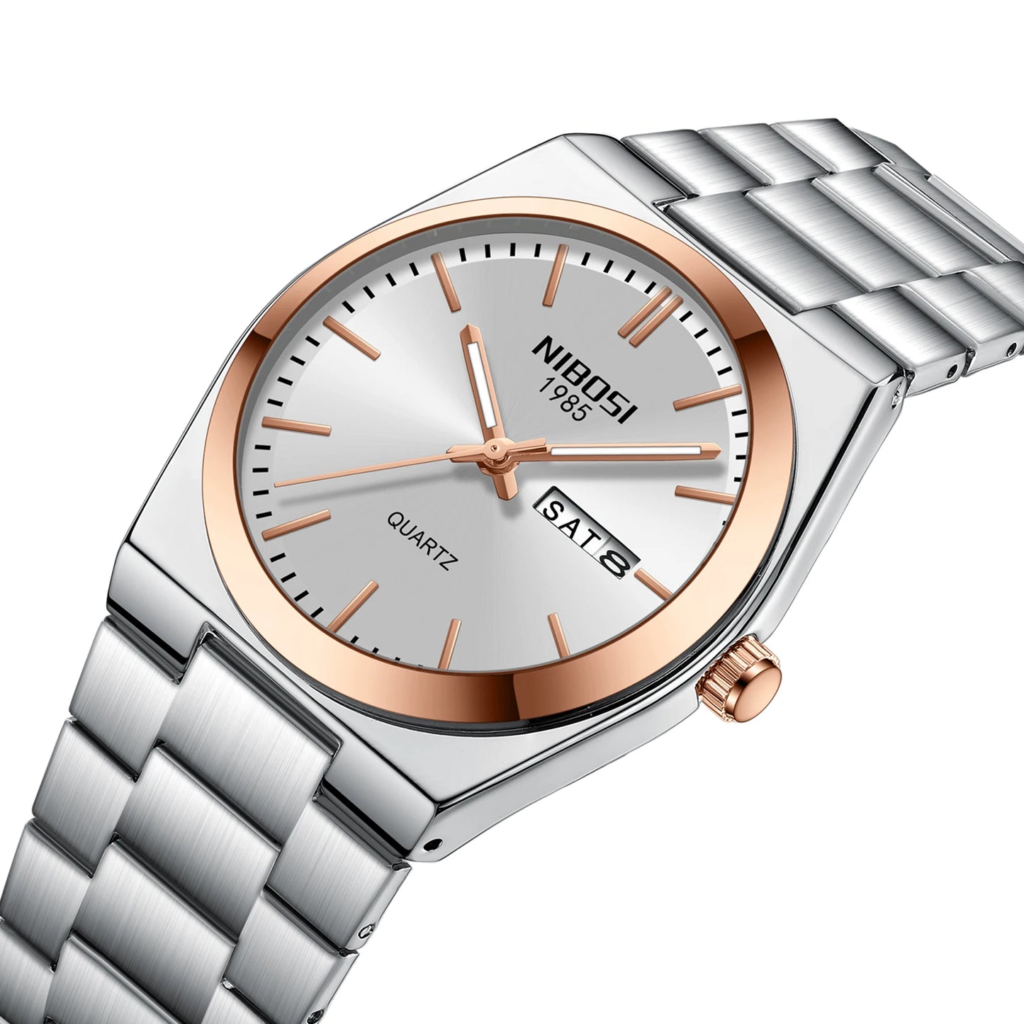 NIBOSI 2658 Simple Design Business Calendar Quartz Watches Luxury Watch for Men