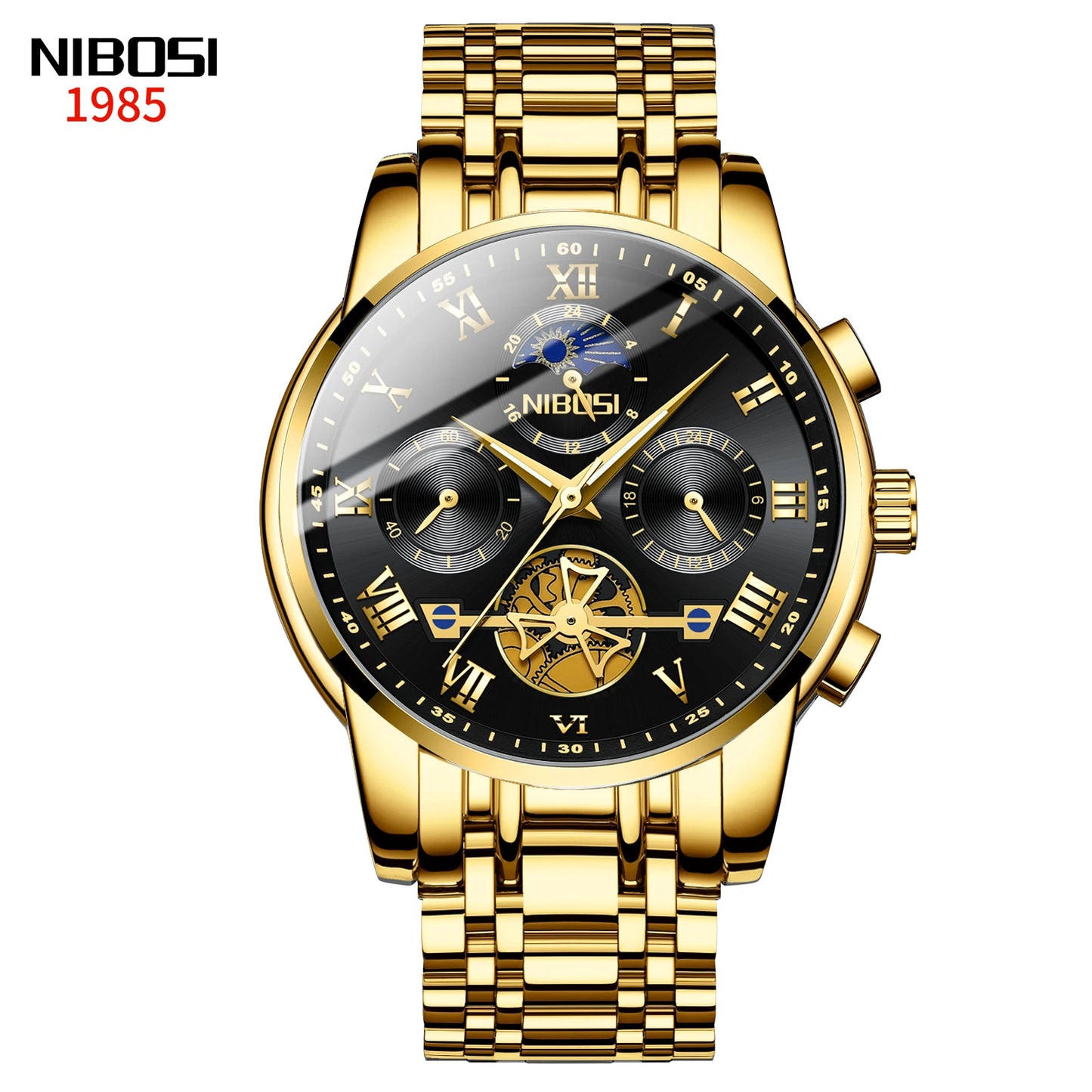 NIBOSI 2507 Customize Logo OEM Stainless Steel Men Quartz Watch Hombre Wristwatch Elegance Male Watches