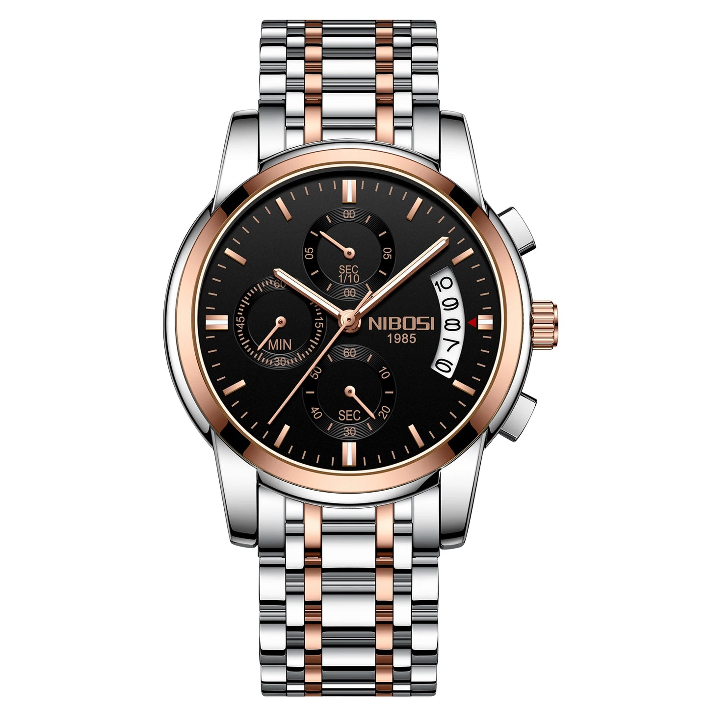 Nibosi 2353 Wrist Watch Supplier Men Analog Quartz Wristwatch Stainless Steel Band Customize Logo Watches