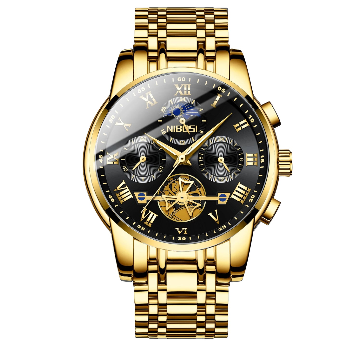 NIBOSI 2507 Customize Logo OEM Stainless Steel Men Quartz Watch Hombre Wristwatch Elegance Male Watches
