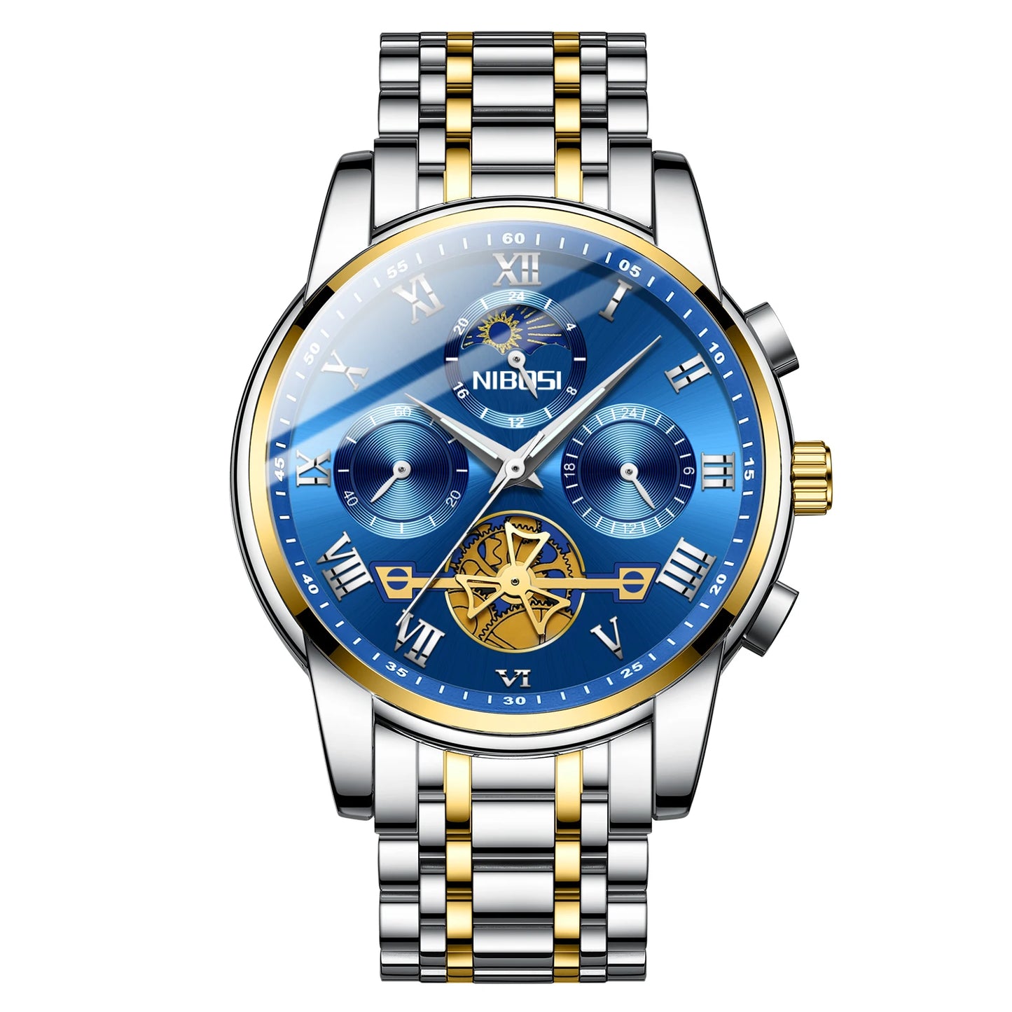 NIBOSI 2507 Customize Logo OEM Stainless Steel Men Quartz Watch Hombre Wristwatch Elegance Male Watches