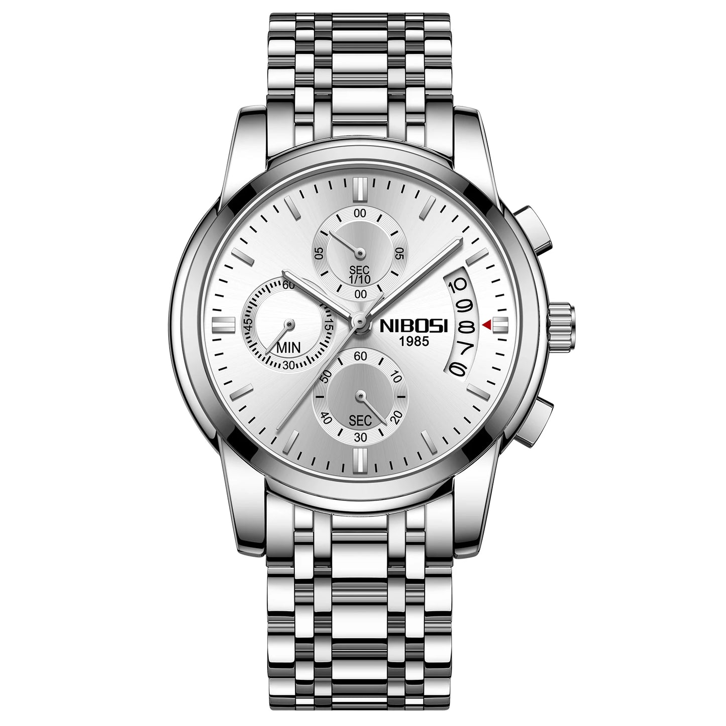 Nibosi 2353 Wrist Watch Supplier Men Analog Quartz Wristwatch Stainless Steel Band Customize Logo Watches