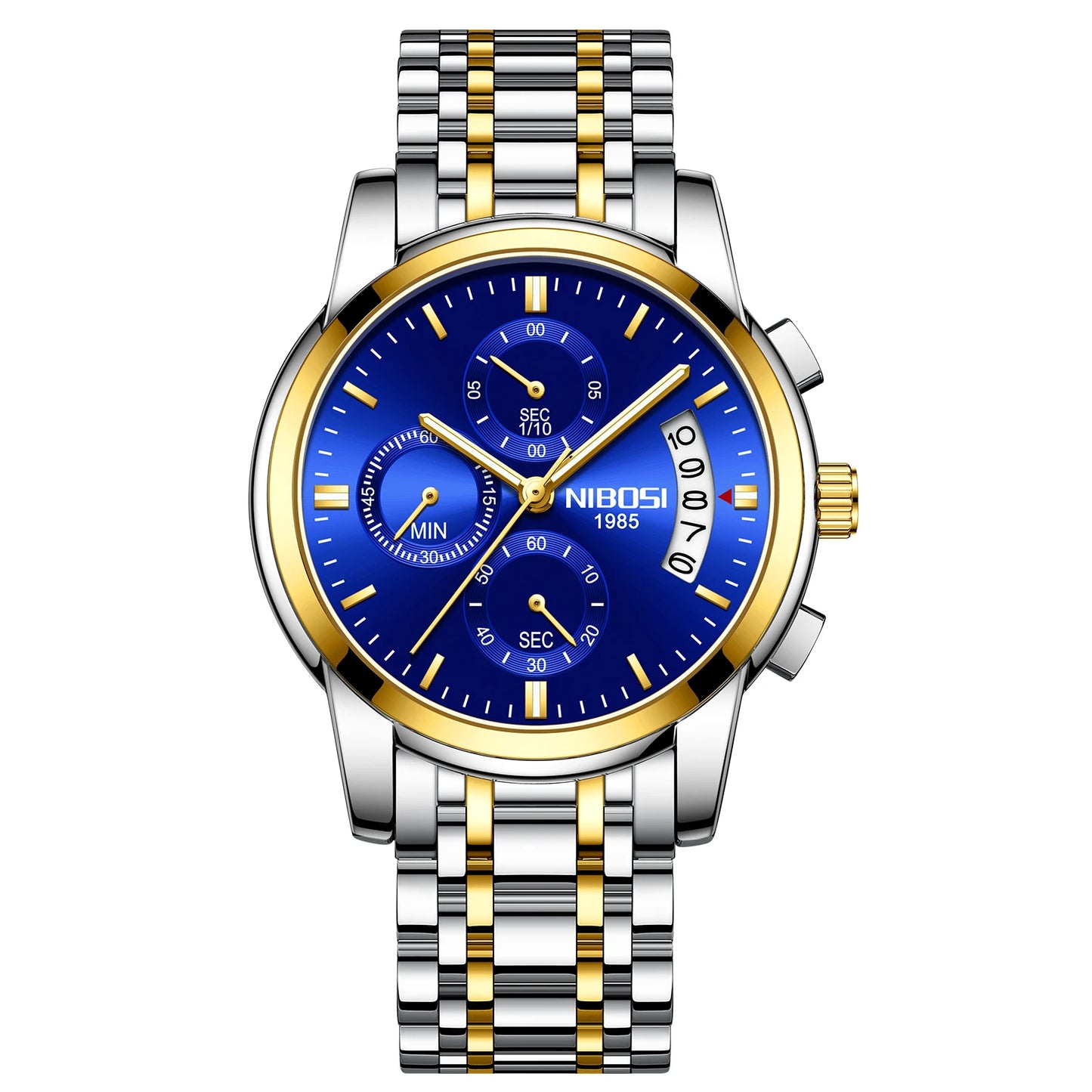 Nibosi 2353 Wrist Watch Supplier Men Analog Quartz Wristwatch Stainless Steel Band Customize Logo Watches