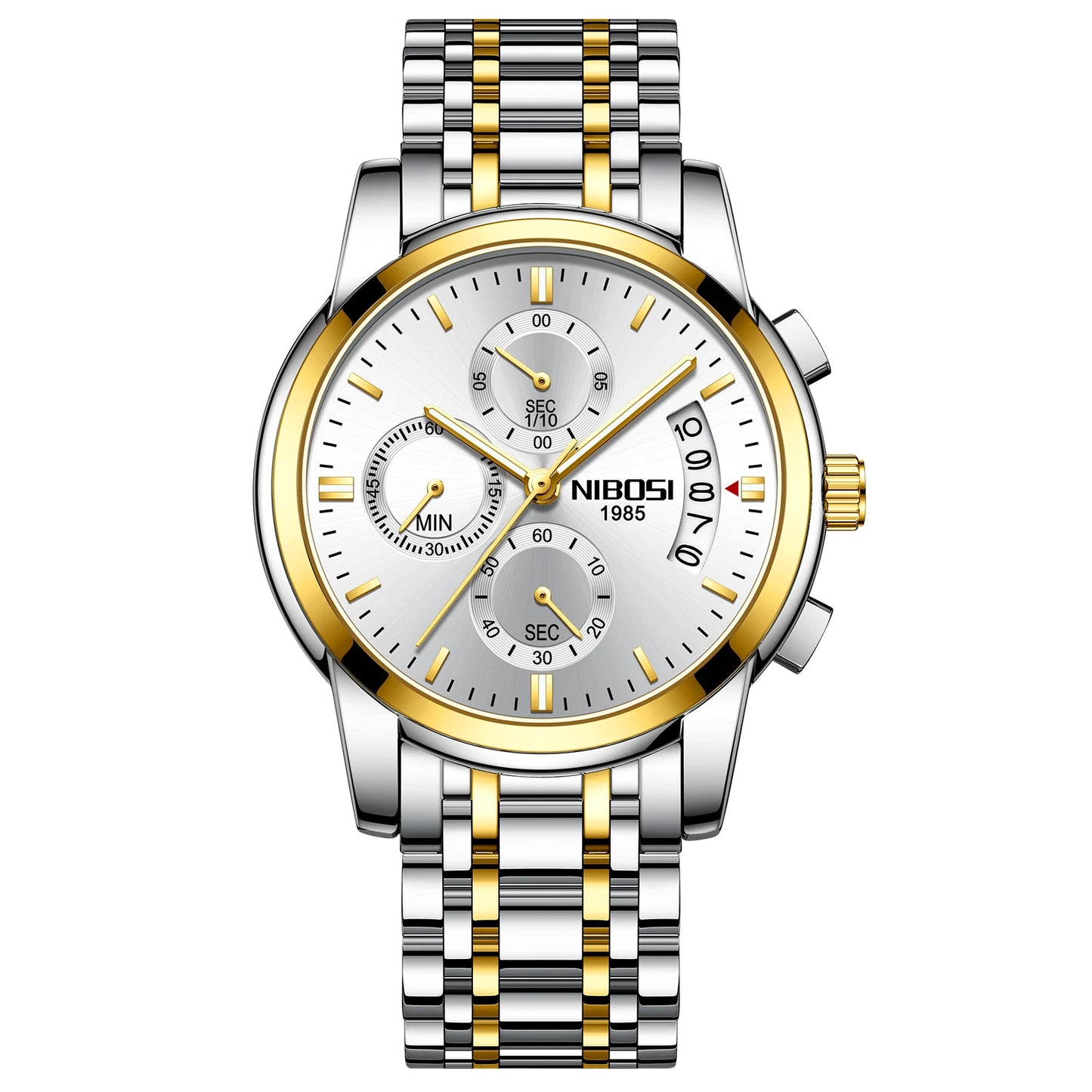 Nibosi 2353 Wrist Watch Supplier Men Analog Quartz Wristwatch Stainless Steel Band Customize Logo Watches