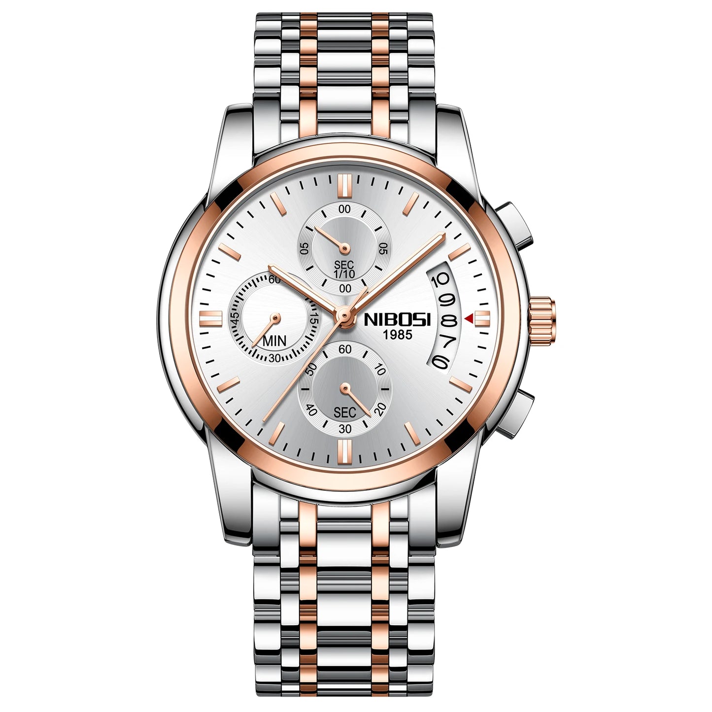 Nibosi 2353 Wrist Watch Supplier Men Analog Quartz Wristwatch Stainless Steel Band Customize Logo Watches